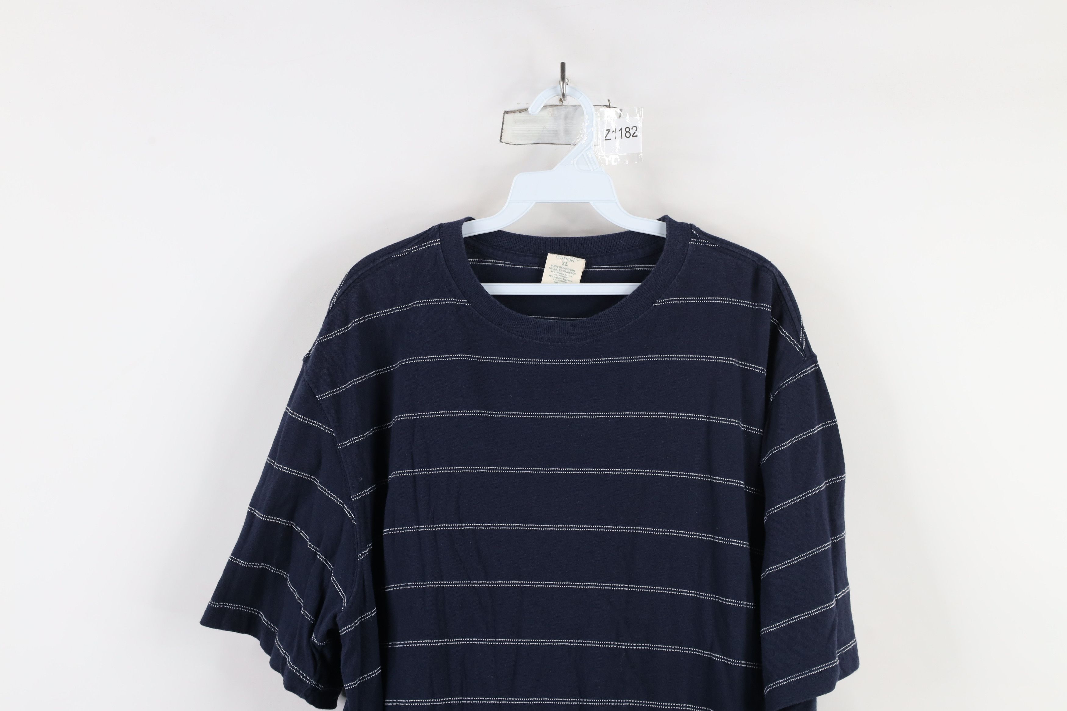 Vintage Vintage 90s Y2K Streetwear Striped Organic Cotton T-Shirt Size US XXL / EU 58 / 5 - 2 Thumbnail