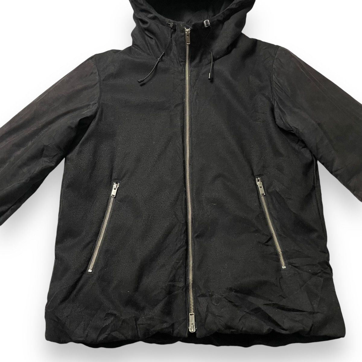 If Six Was Nine × Takeo Kikuchi × Yasuyuki Ishii 🇯🇵 TAKEO KIKUCHI TWO TONES WOOL + SUEDE LEATHER HOODIE JACKET Size US XL / EU 56 / 4 - 4 Thumbnail