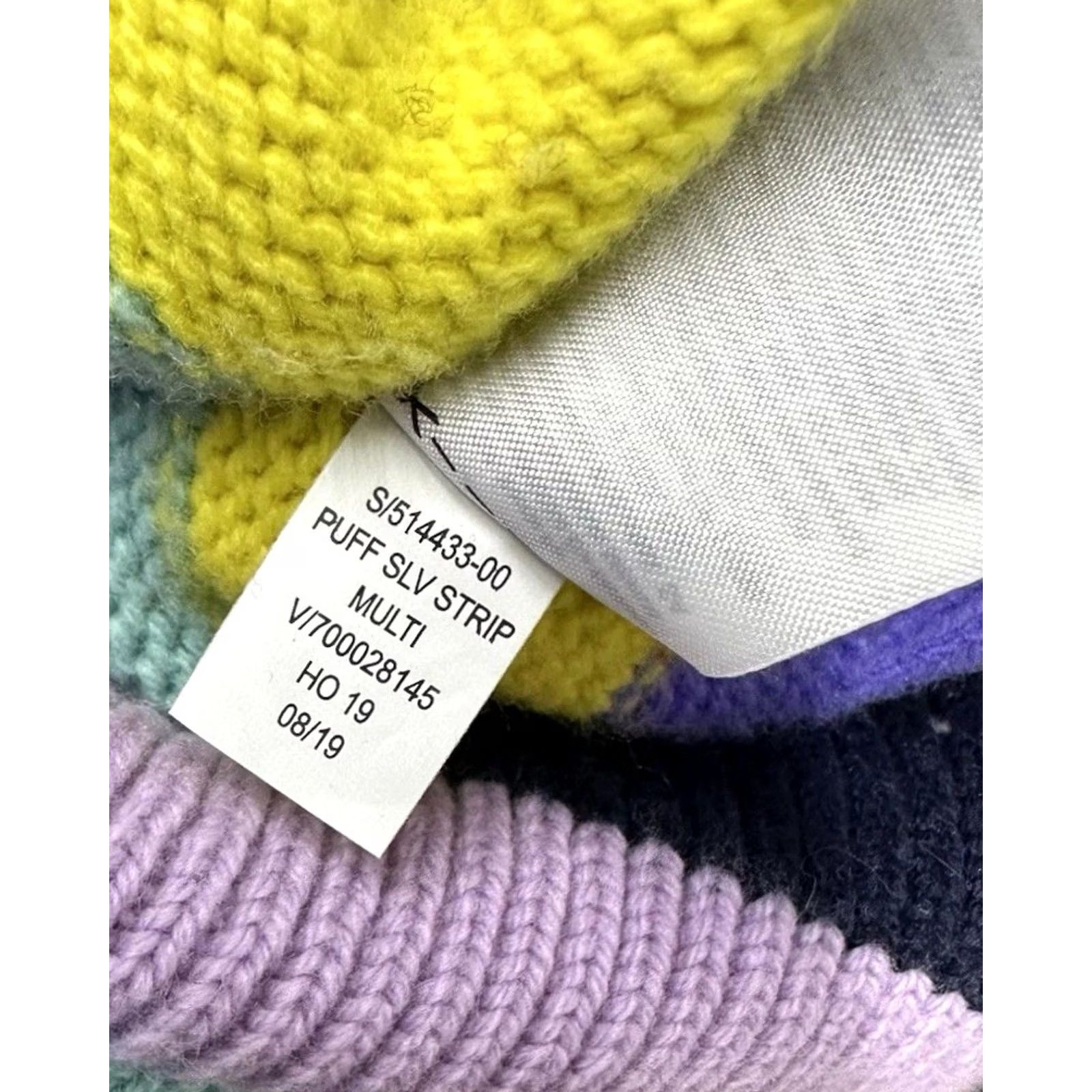 Gap Gap Puff Sleeve Rainbow Stripe Merino Wool Womens Large Sweater Size L / US 10 / IT 46 - 7 Thumbnail