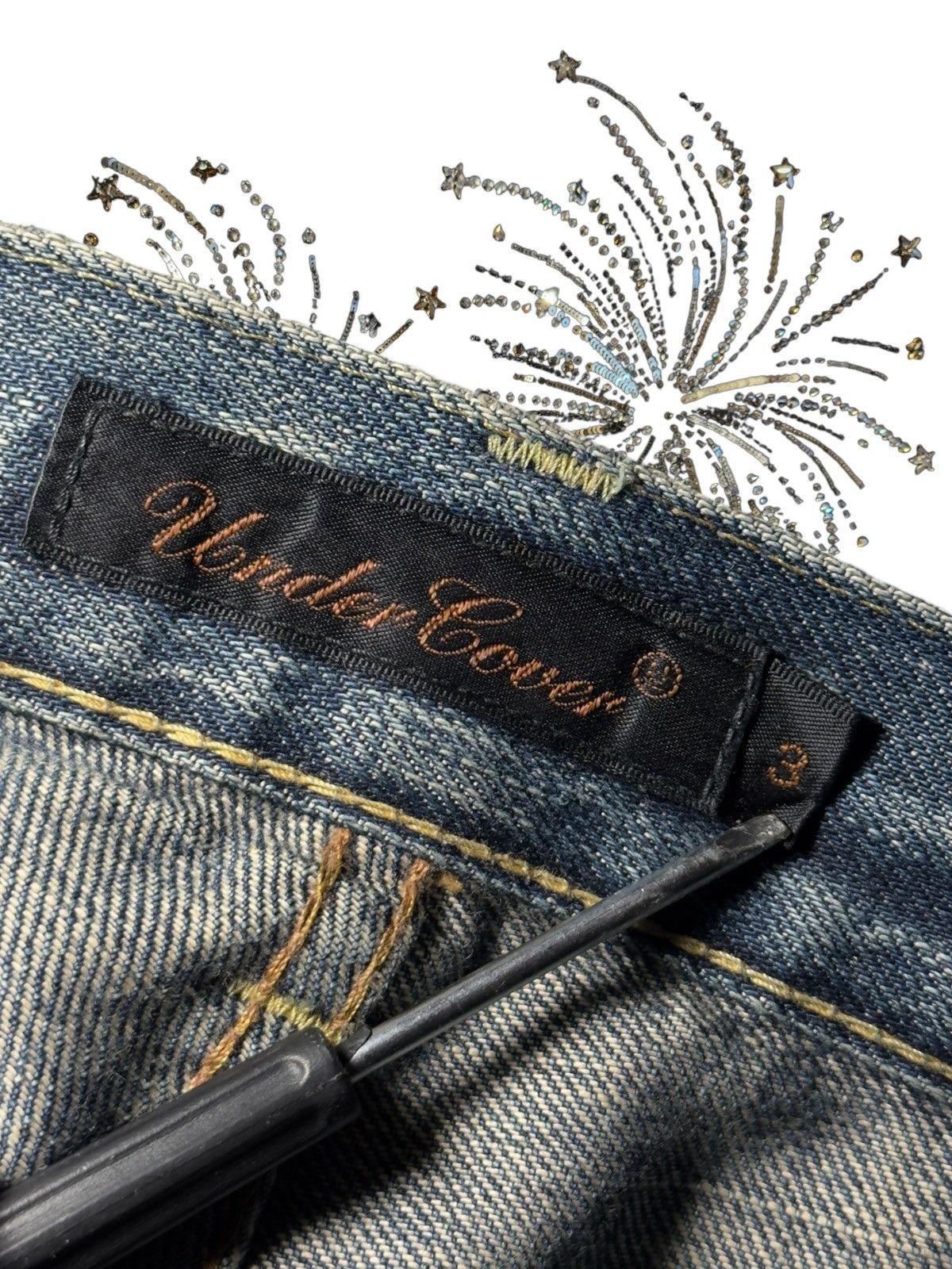 Undercover Undercover AW06 “Guru Guru” Bug Denim Size US 29 - 14 Thumbnail