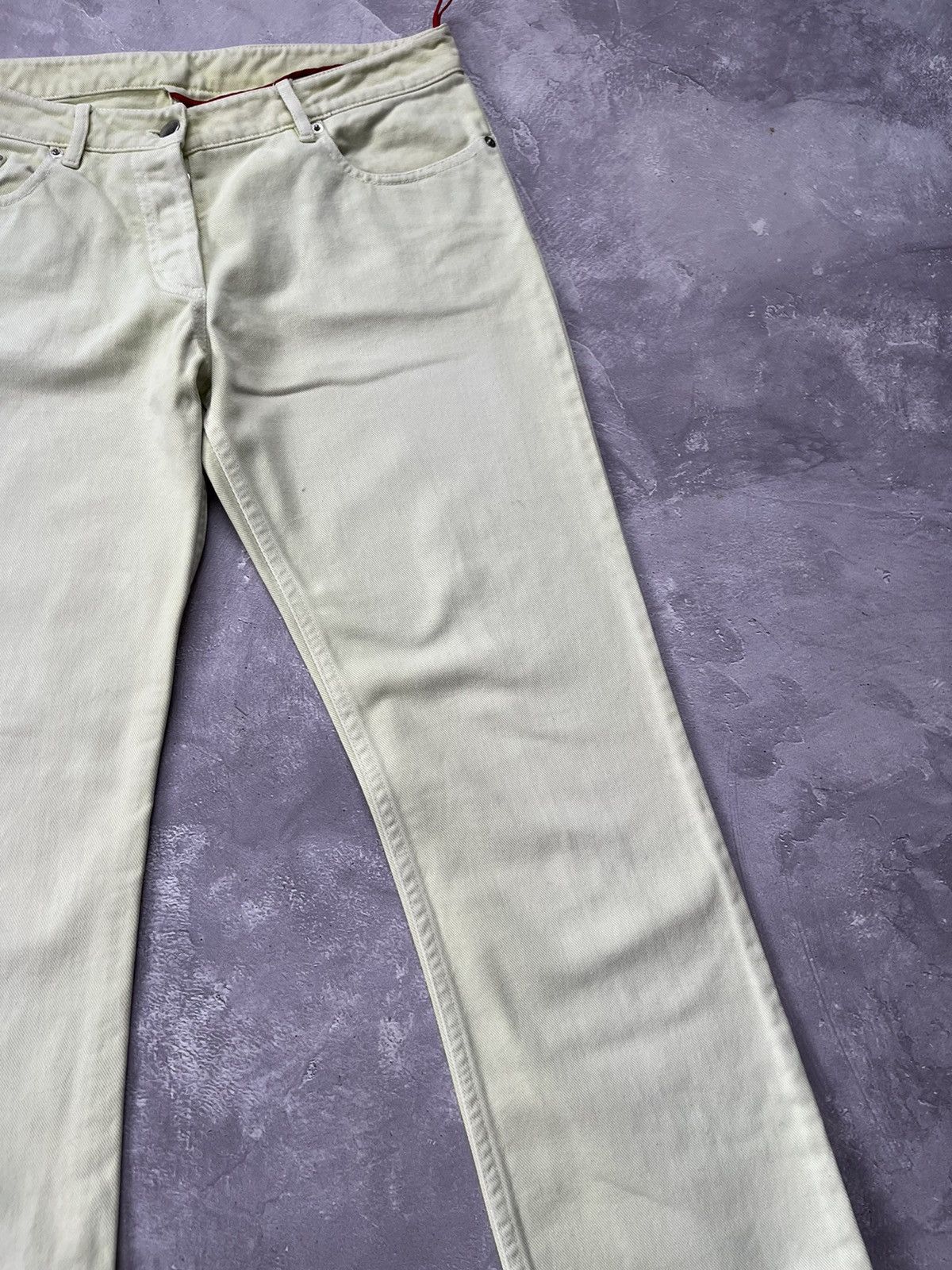 Prada Vintage Prada Red Tab Denim Pants Lime Green Size 30" / US 8 / IT 44 - 6 Thumbnail