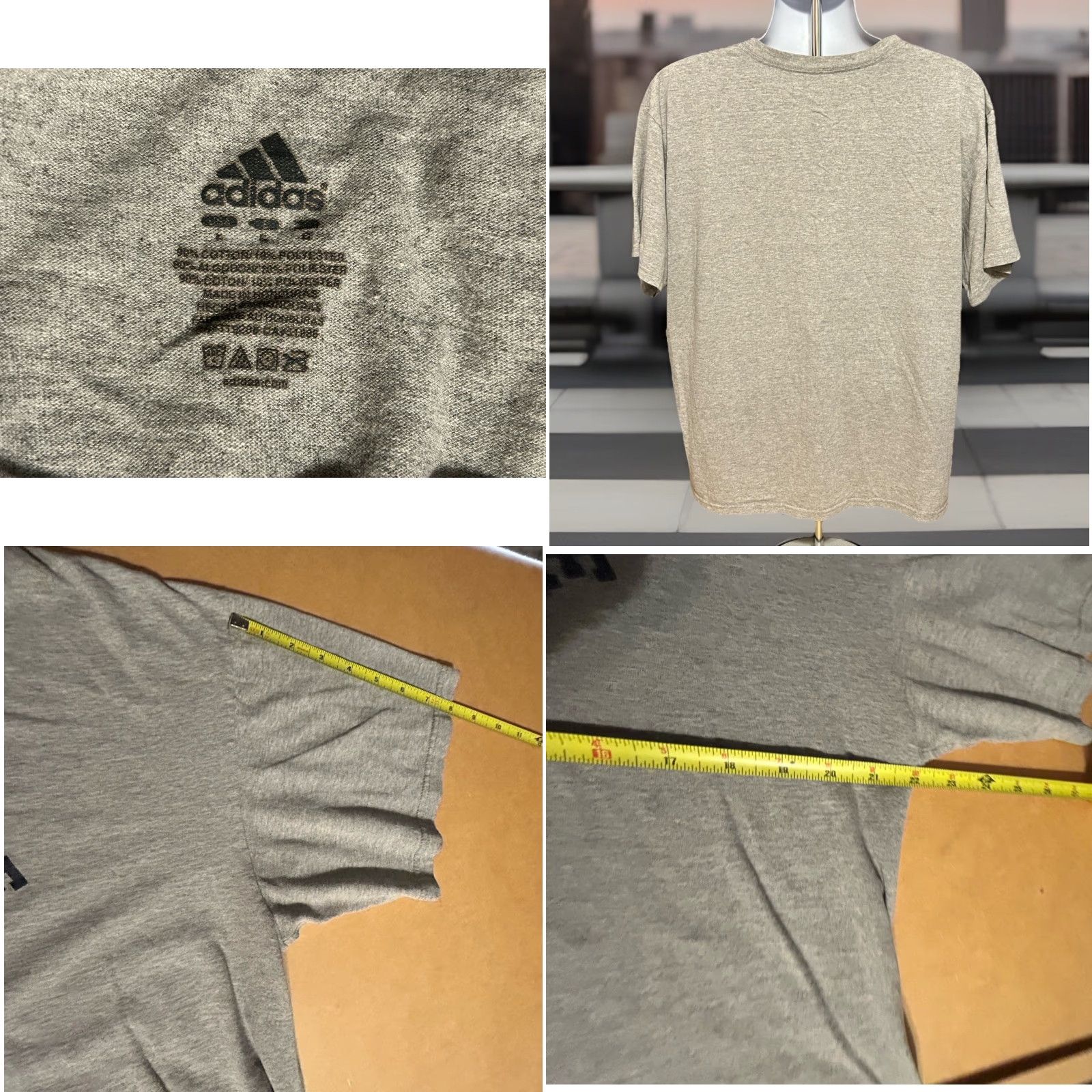 Adidas VINTAGE Notre Dame Fighting Irish Adidas Shirt Men Large Heather Gray Size US XL / EU 56 / 4 - 8 Thumbnail