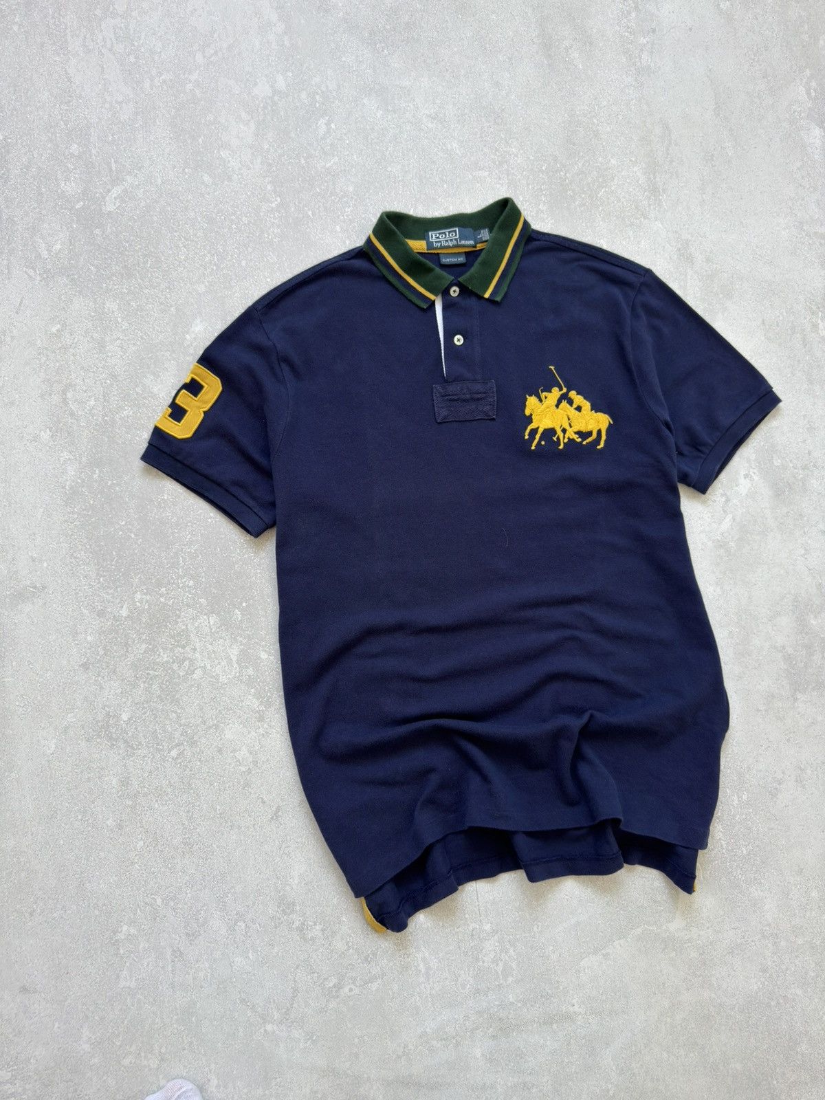 Polo Ralph Lauren Vintage Polo Ralph Lauren Big Pony Rugby Polos Shirt Navy Size US L / EU 52-54 / 3 - 3 Thumbnail