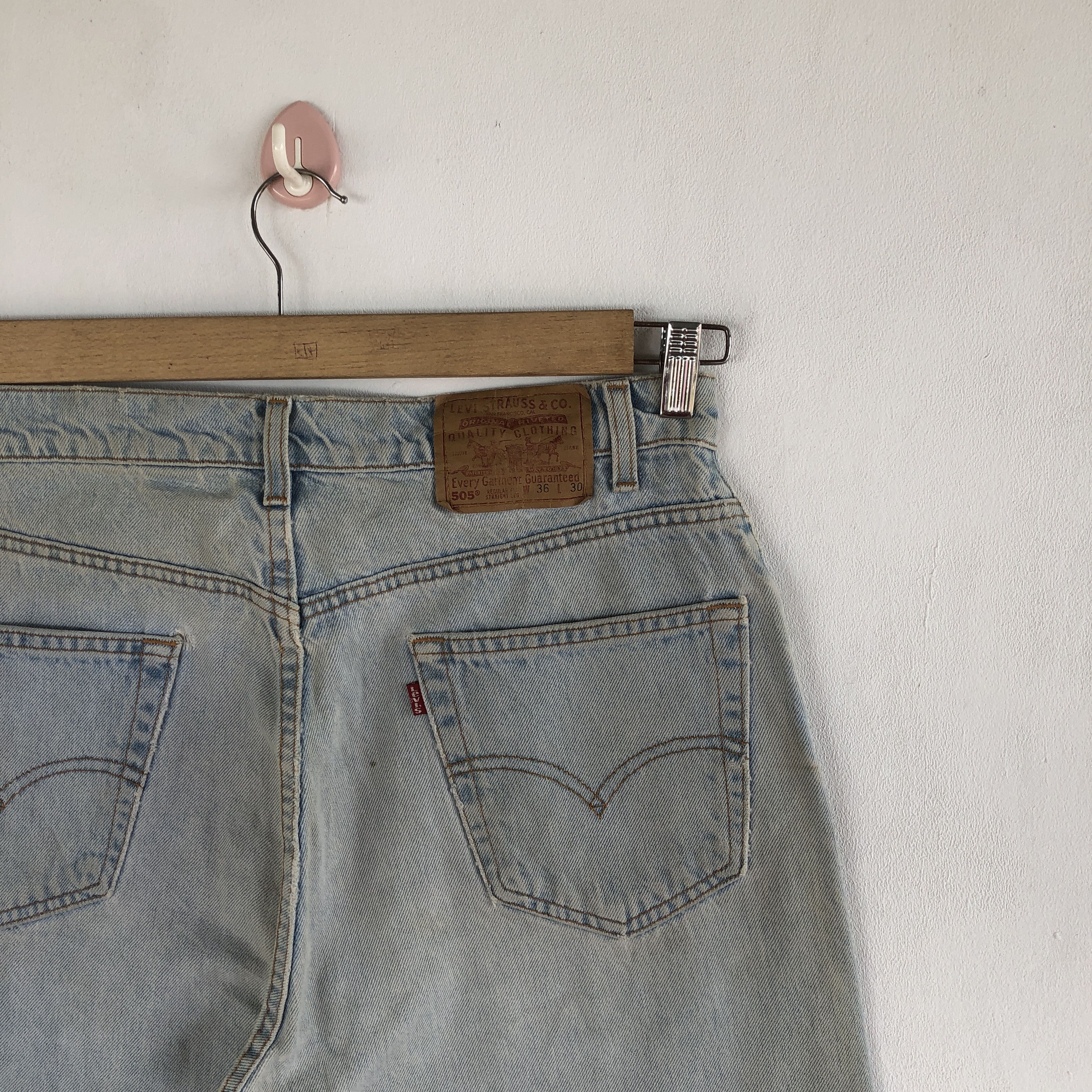 Levi's Vintage Levis Jeans Light Wash Levi's 505 Denim Pants Size US 32 / EU 48 - 5 Thumbnail