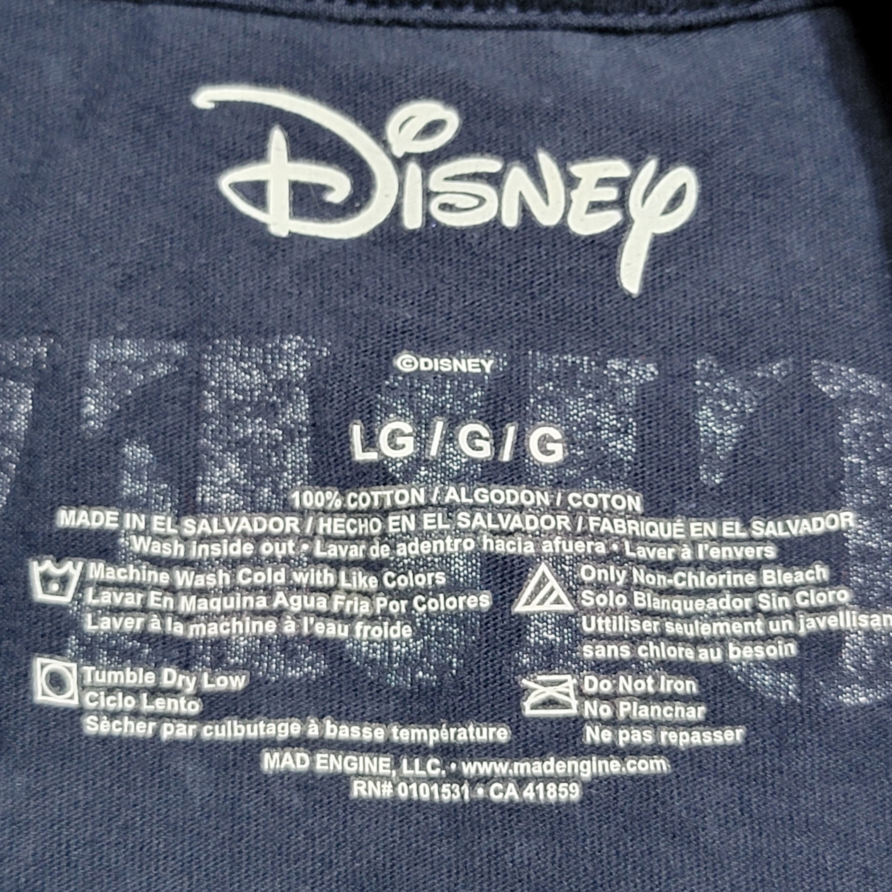 Disney Disney LS Dark Blue Unisex Tee "Original Crew" - Size Large Size L / US 10 / IT 46 - 5 Thumbnail