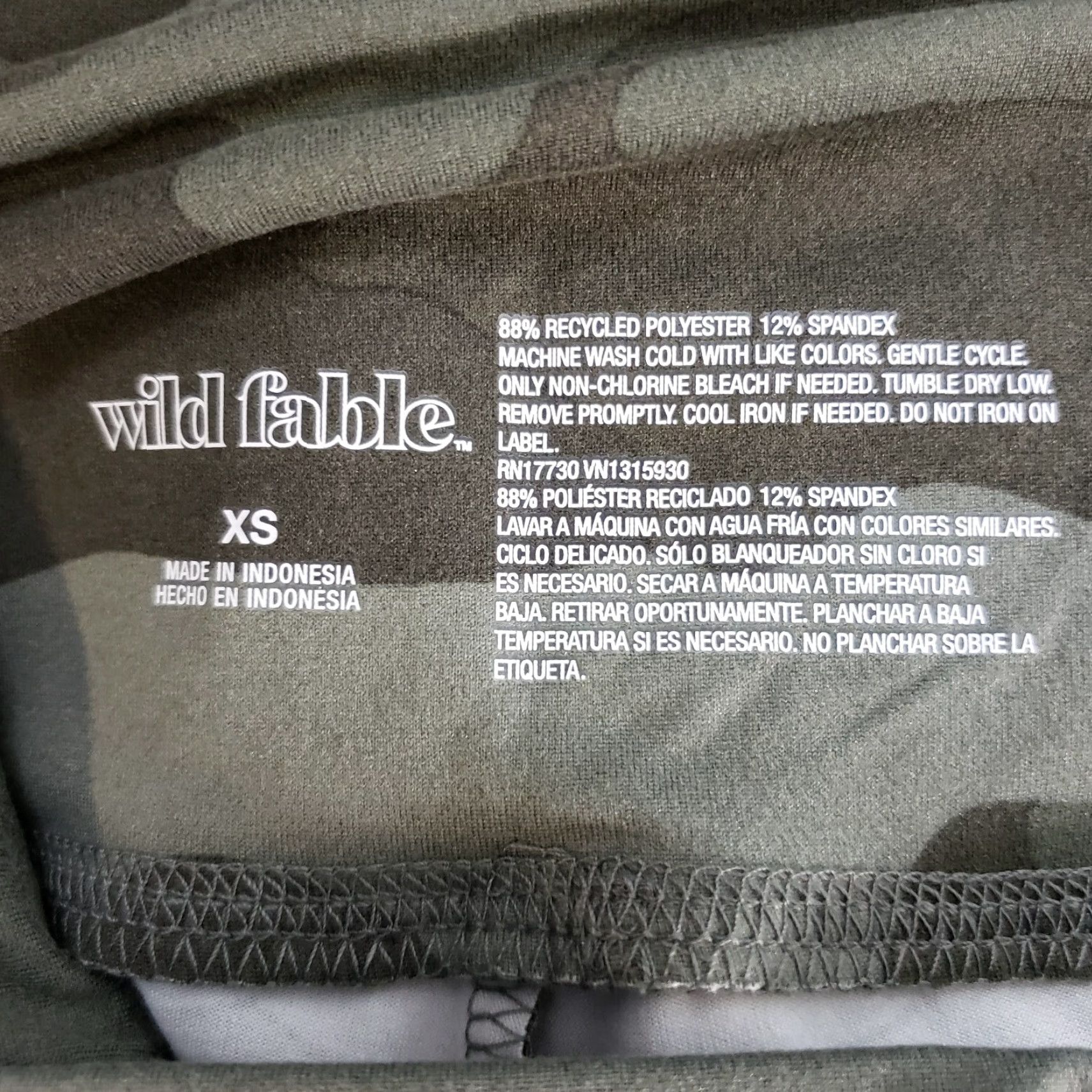 Vintage VINTAGE? No. Wild Fable Leggings Womens XS Green Camouflage Pockets High Rise Inseam 27.5 in Regular XS Leggings Women Green Camouflage Pockets Size 26" / US 2 / IT 38 - 6 Thumbnail