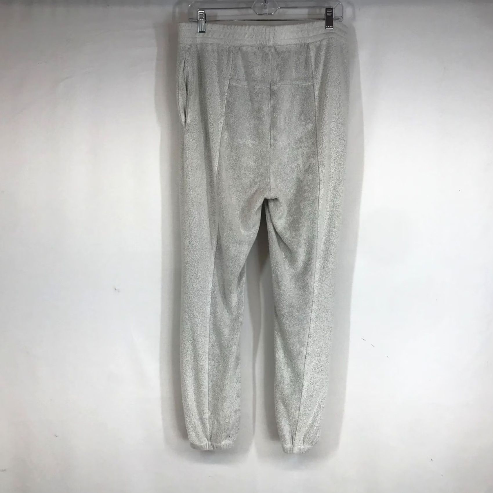 Free People FREE PEOPLE- WOMEN'S MEDIUM - GRAY ELASTIC WAIST SOFT DRAWSTRING JOGGERS Size 32" / US 10 / IT 46 - 4 Thumbnail