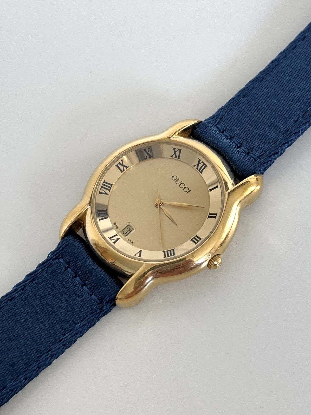 Gucci ★0% TAX★ GUCCI 18K GOLD PLATED ART DECO 5100M WATCH 90S Size ONE SIZE - 5 Thumbnail