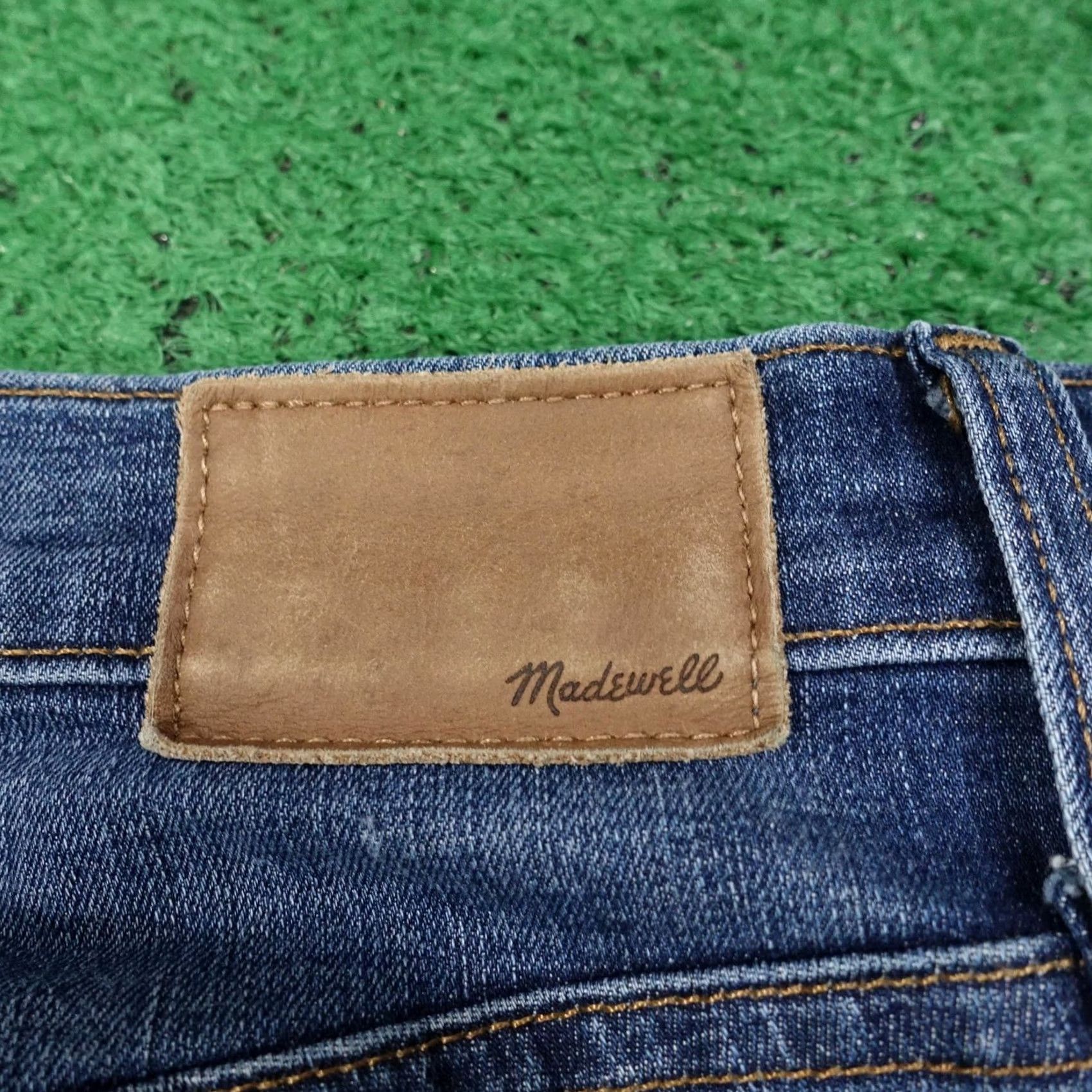 Madewell Madewell Jeans Womens 28 Blue 9" High Rise Skinny Distressed Stretch Raw Hem Size 28" / US 6 / IT 42 - 5 Thumbnail