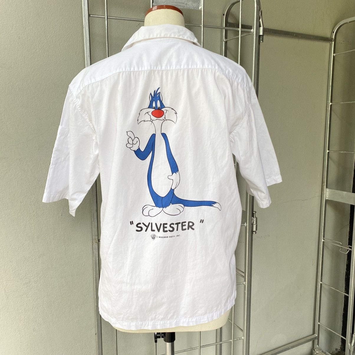 Designer × Vintage FANCYING White Sylvester Cartoon Shirt Size M / US 6-8 / IT 42-44 - 1 Thumbnail