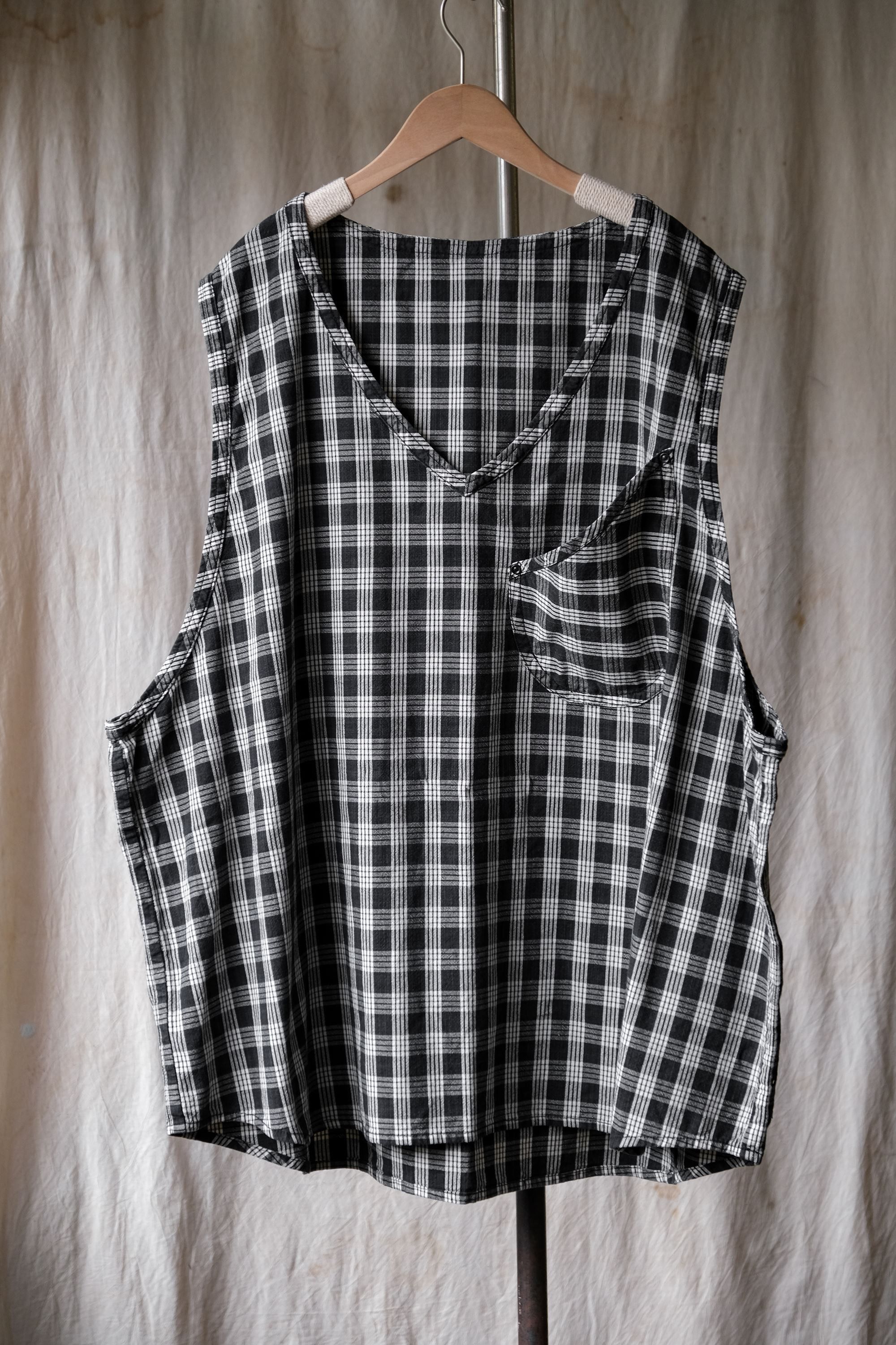 トップス Porter Classic PALAKA V-NECK VEST Porter Classic - PALAKA V-NECK VEST - BLACK