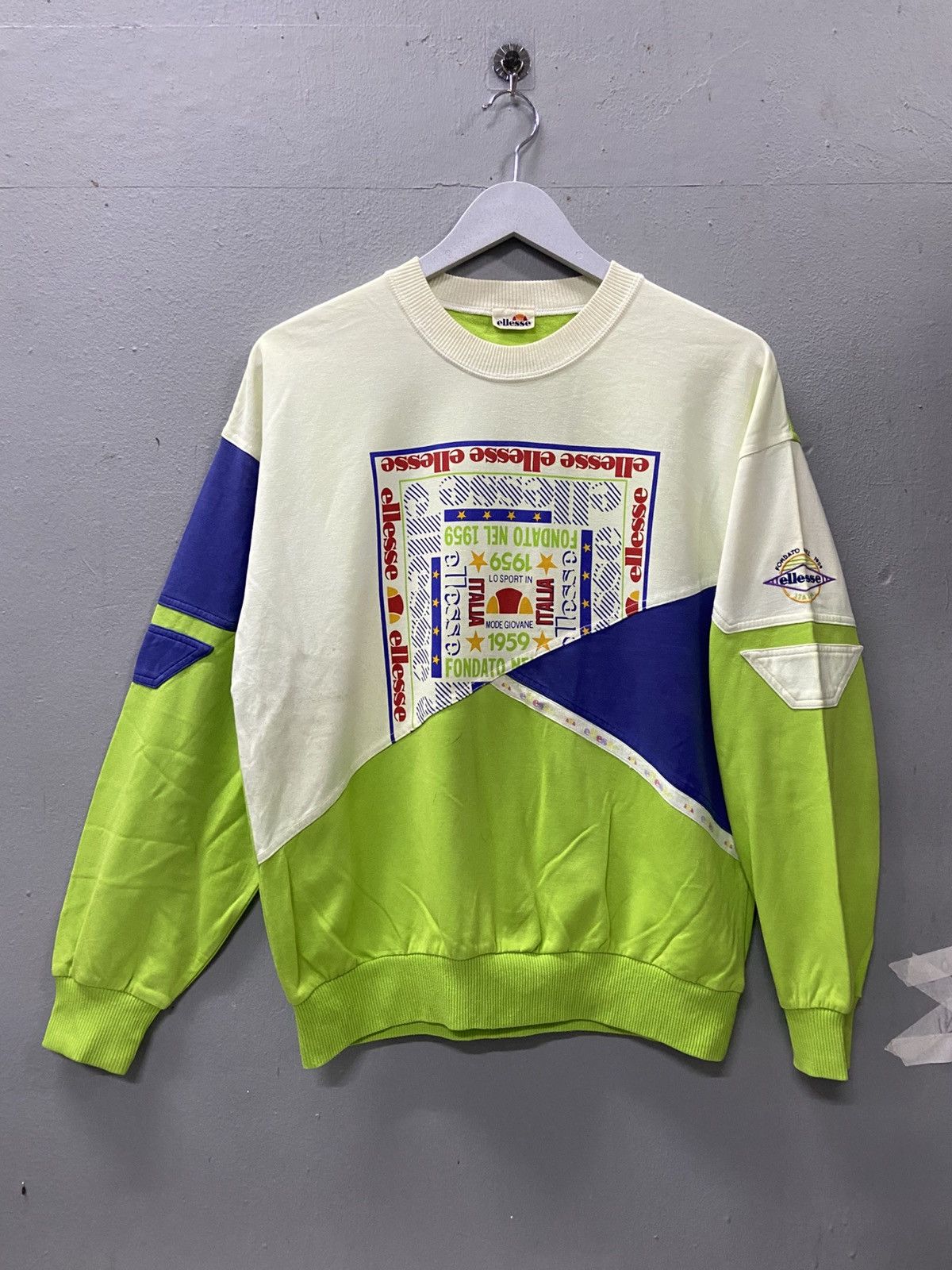 Ellesse VINTAGE ELLESE FONDATO NEL 1959 SWEATSHIRT Size US M / EU 48-50 / 2 - 1 Thumbnail