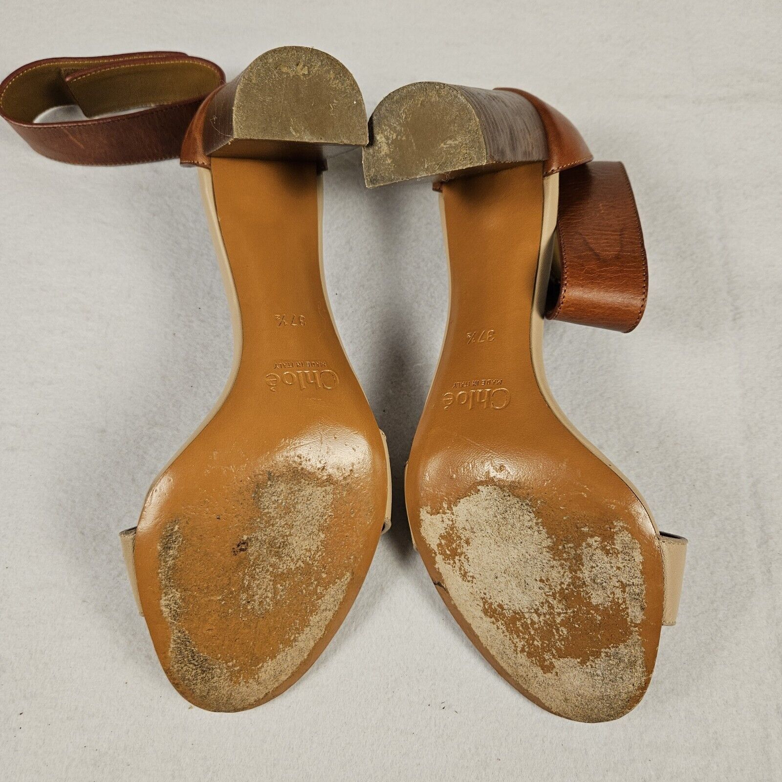 Chloe Chloe Gala Sandals Block Heels Open Toe Ankle Strap Leather Size US 6.5 / IT 36.5 - 14 Thumbnail