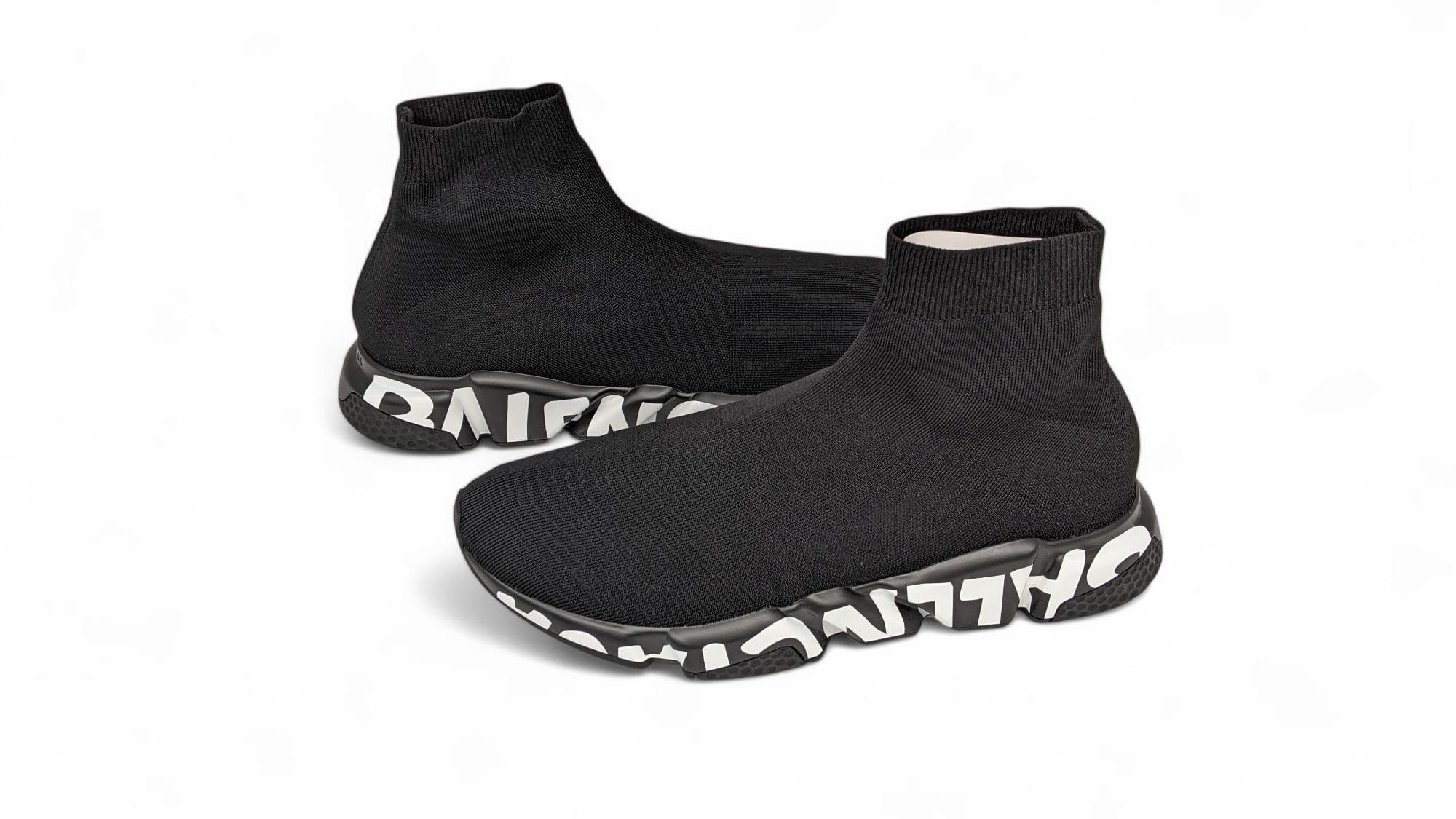 Balenciaga Balenciaga Black Graffiti Speed Trainer Sneakers Size 13 Size US 13 / EU 46 - 1 Thumbnail