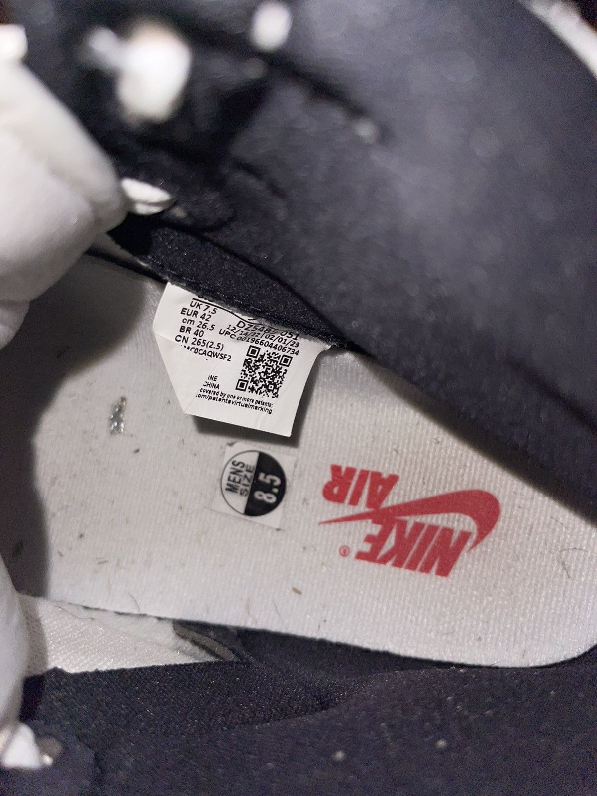 Jordan Brand Jordan 1 Retro High Wash Black Size US 8.5 / EU 41-42 - 6 Thumbnail