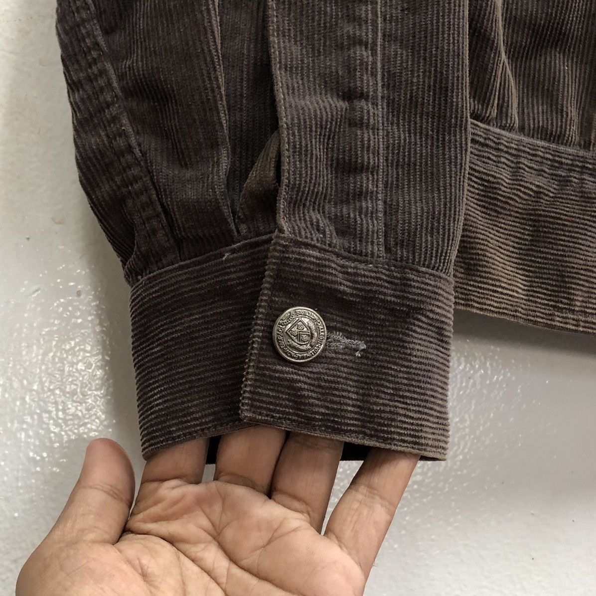 Vintage PHERROW 13W-PEJ Fellows Corduroy Burgundy Snap Button Jacket Size US M / EU 48-50 / 2 - 17 Thumbnail