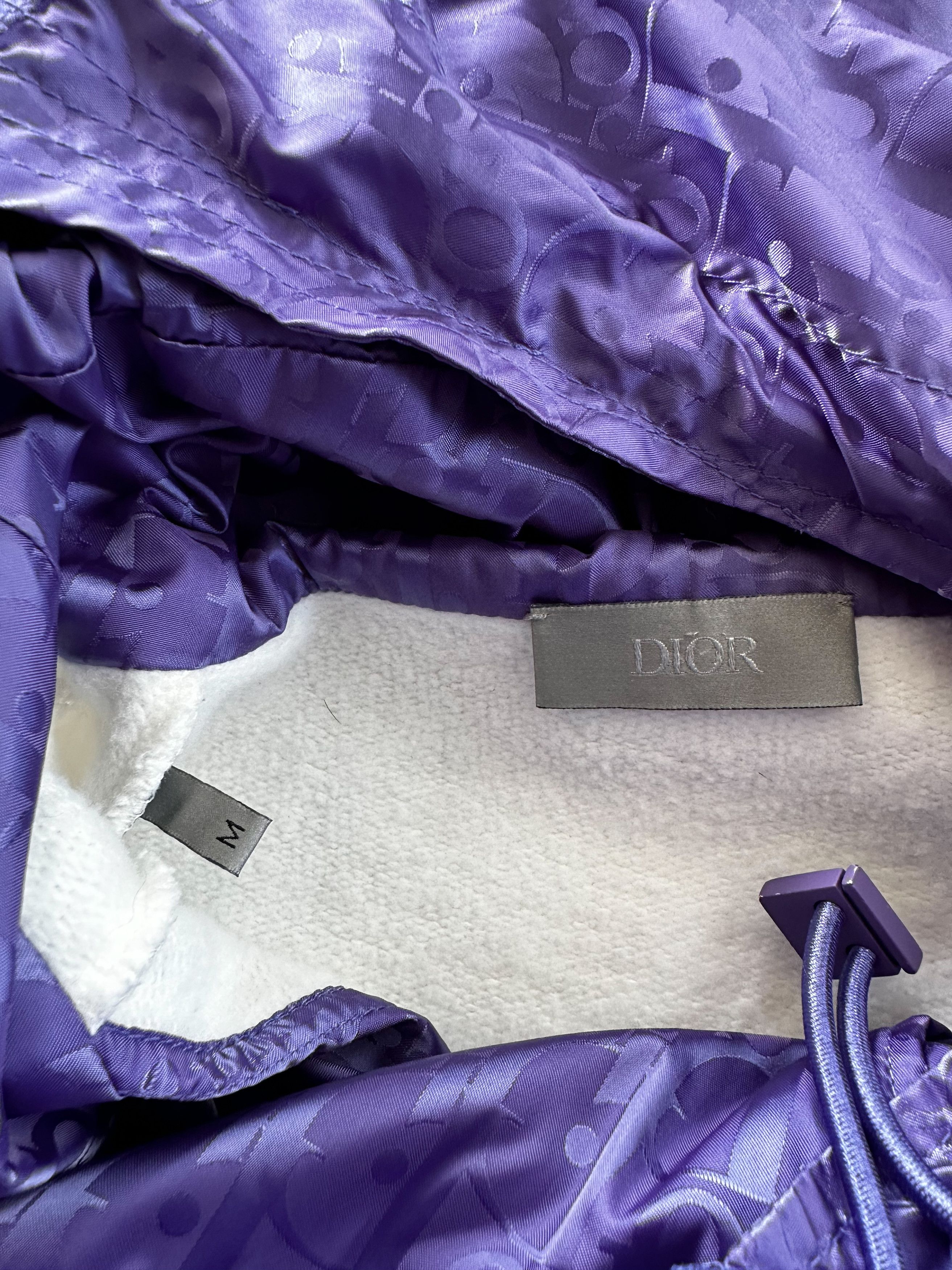 Dior Dior White & Purple Oblique Hoodie Anorak Size US M / EU 48-50 / 2 - 4 Thumbnail