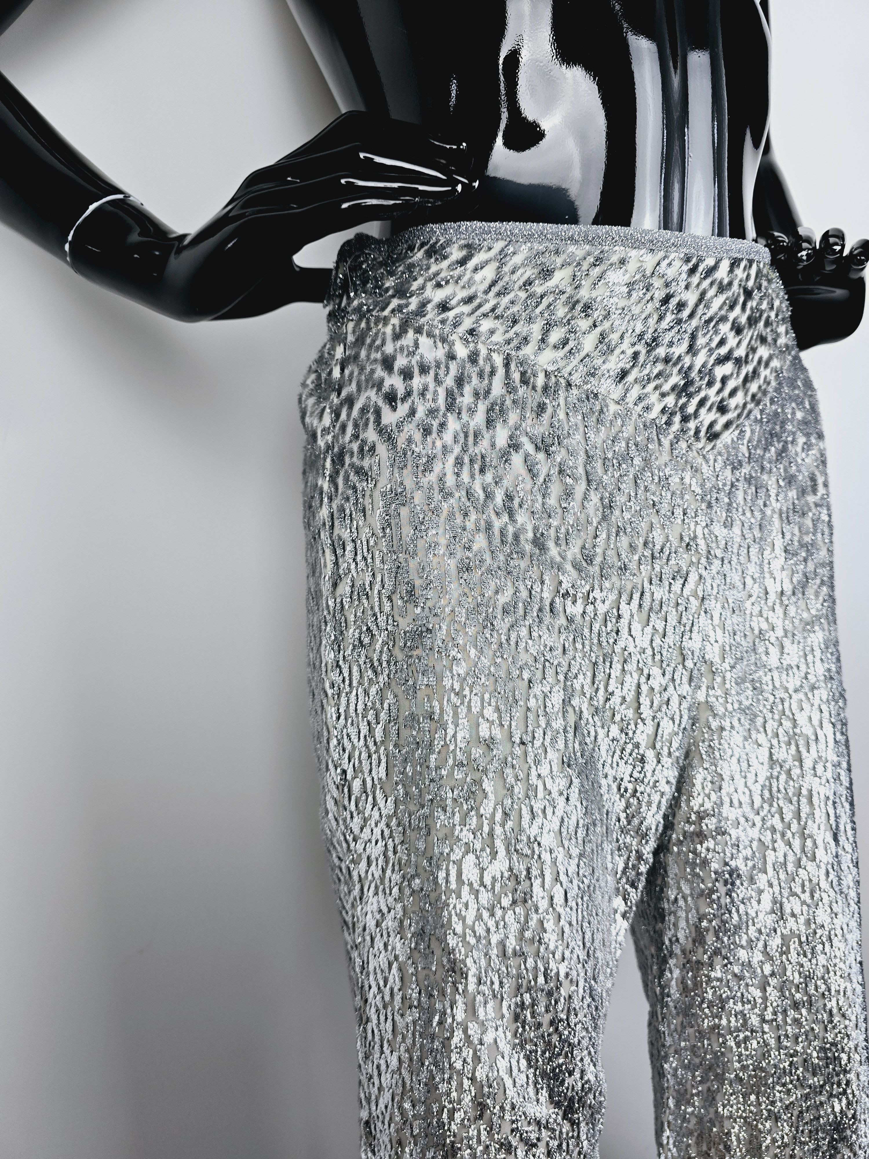 forte_forte Forte Forte "Riflessi" Metallic Wide-Leg Pants Size 26" / US 2 / IT 38 - 7 Thumbnail