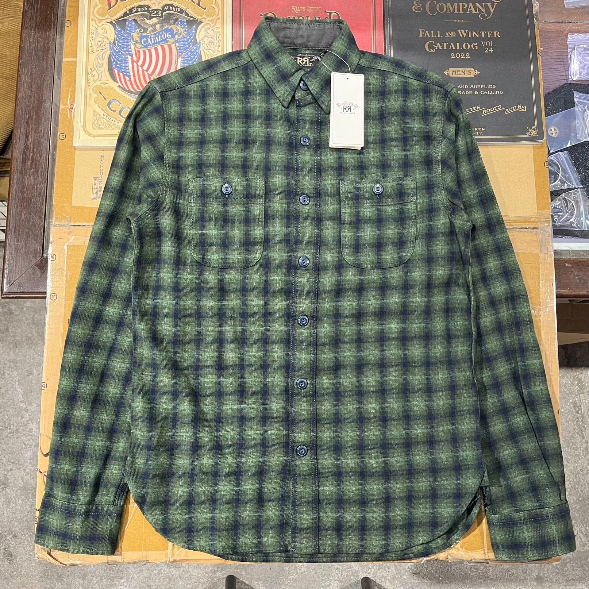 RRL Ralph Lauren RRL Green Plaid Shirt Size US XS / EU 42 / 0 - 1 Thumbnail