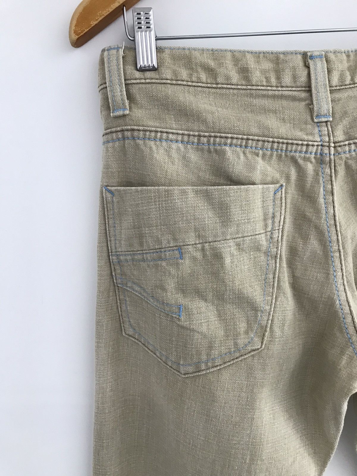 Ezekiel Ezekiel Handcrafted Blue Stitch Flare Denim Jeans Size US 31 - 13 Thumbnail