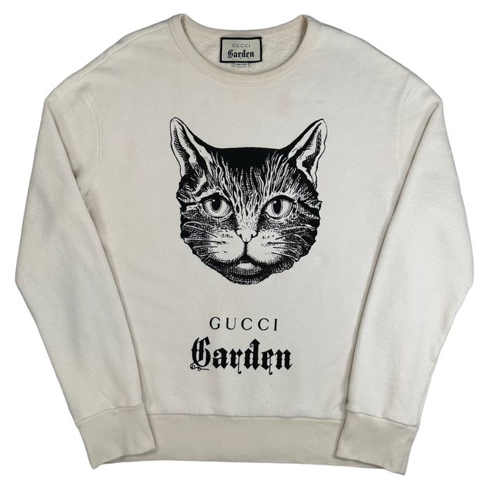 Gucci black cat sweatshirt hot sale