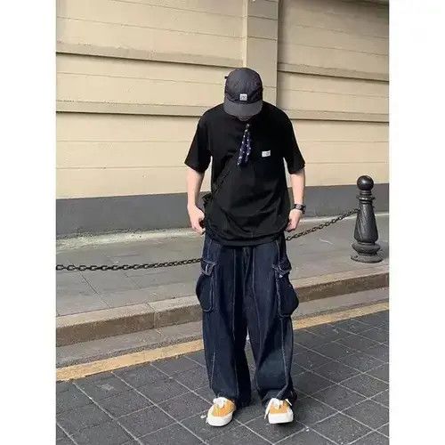Japanese Brand × Jean Vintage Street Loose Pocket Cargo Jeans Size US 32 / EU 48 - 3 Thumbnail