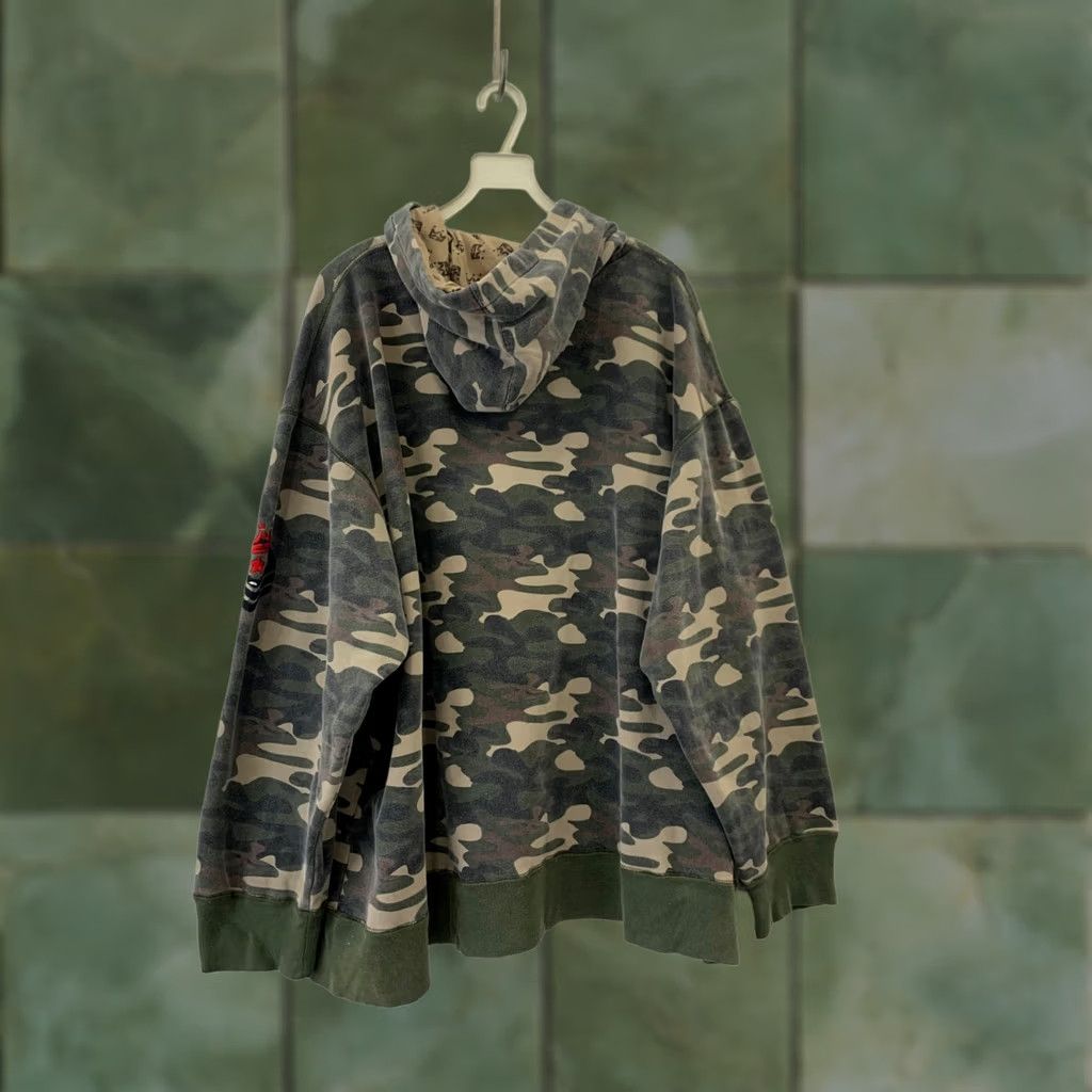 Vintage PNB Nation Skull Graphic Camo Hoodie Men’s XL Streetwear Pullover Army Military #107 Size US XL / EU 56 / 4 - 1 Thumbnail
