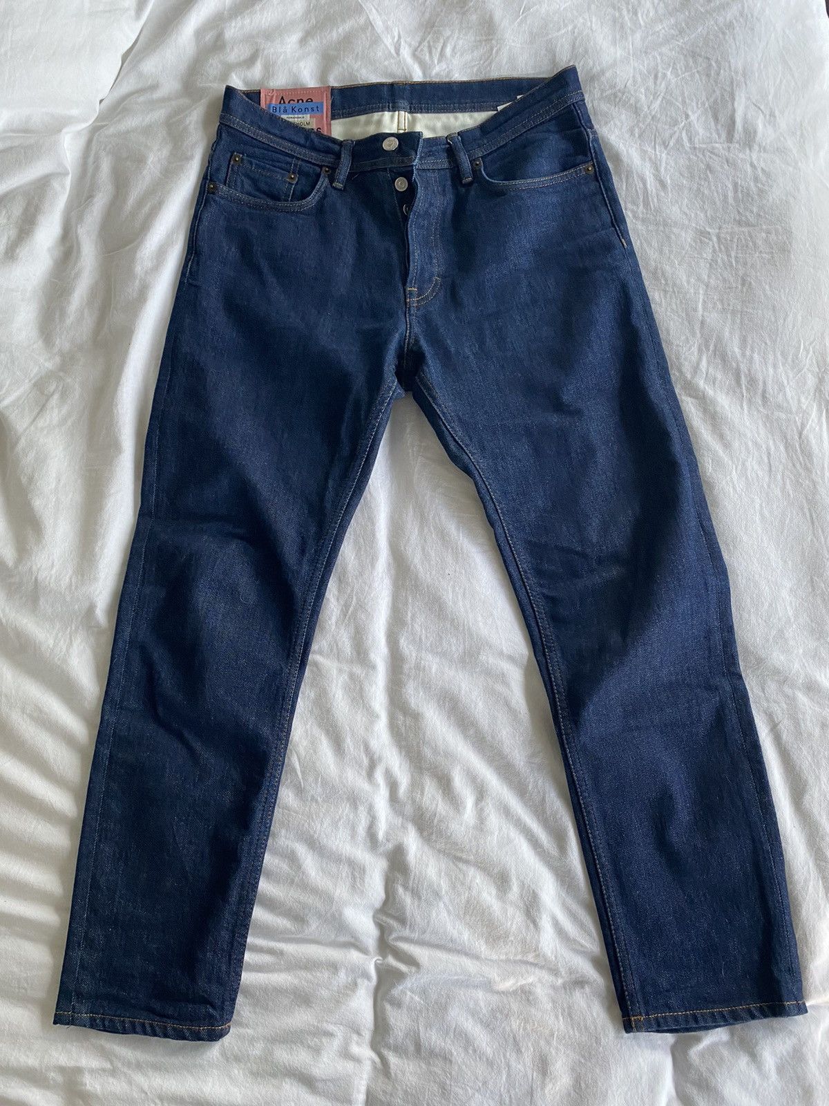 image of Acne Studios Bla Konst River Jeans 31/32 in Blue, Men's