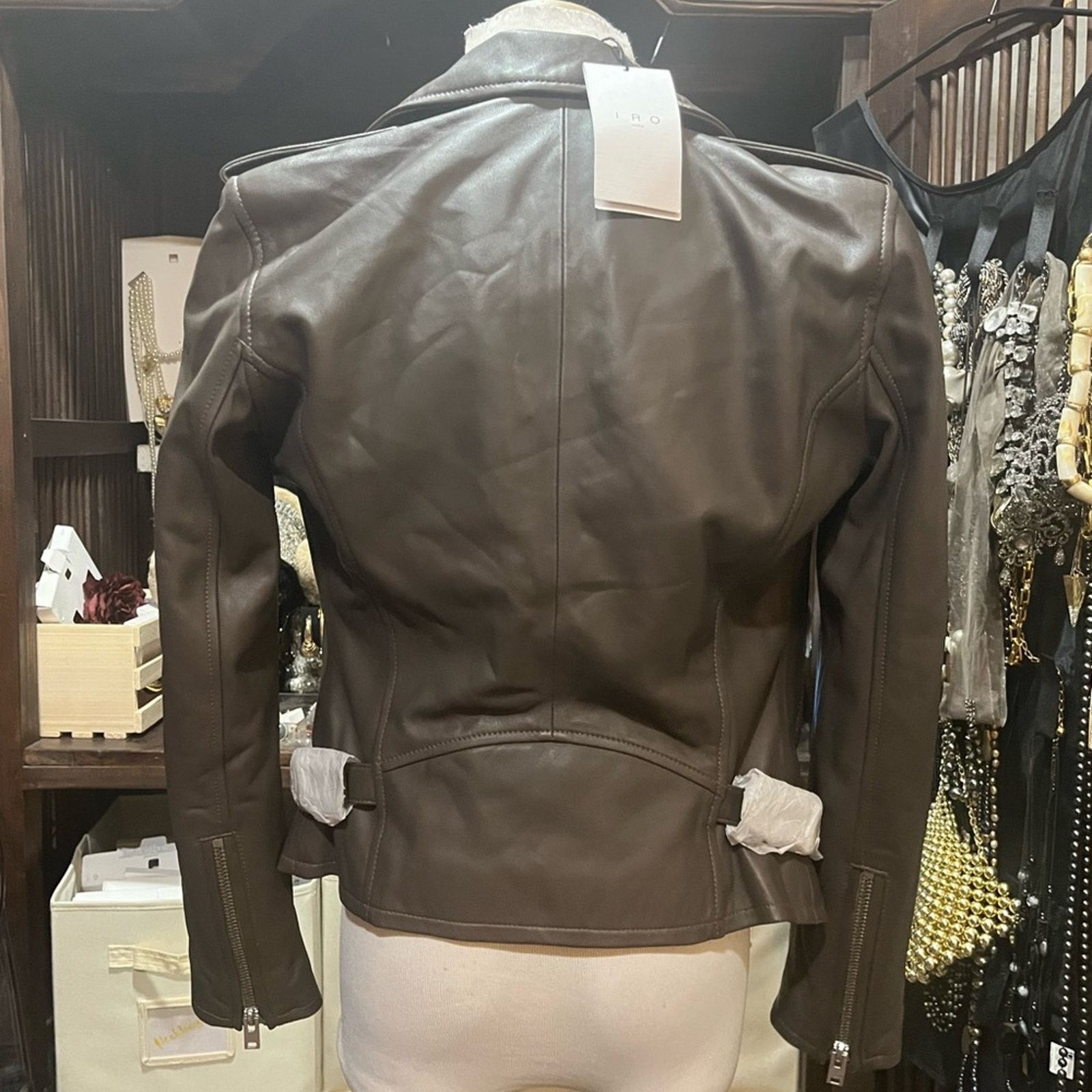 Iro Nwt- IRO- Newhan Lambskin Leather Jacket- $1345msrp Size XS / US 0-2 / IT 36-38 - 5 Thumbnail