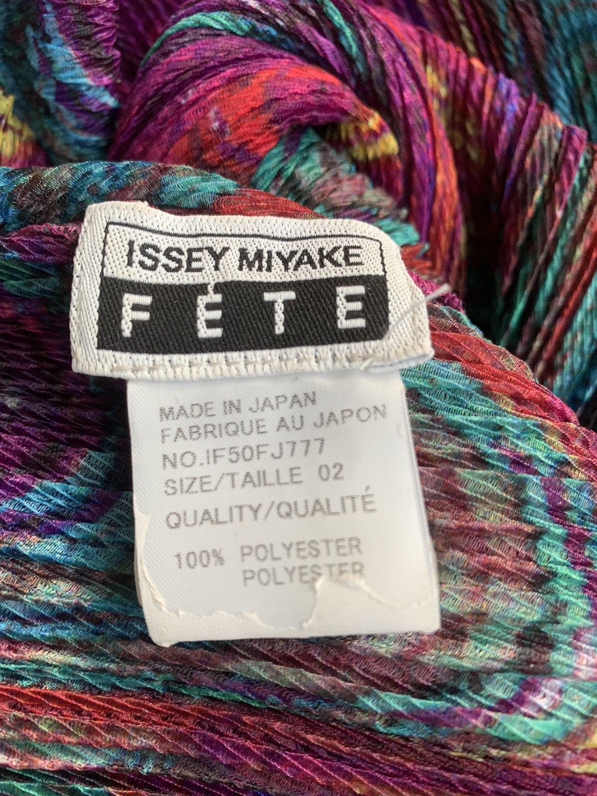 Issey Miyake Issey miyake pleats fete multi colour peacock print Size M / US 6-8 / IT 42-44 - 8 Thumbnail