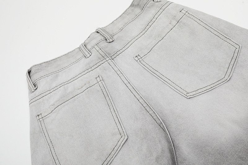 Jean Men's American Retro High-Street Grey Jeans Size US 32 / EU 48 - 4 Thumbnail