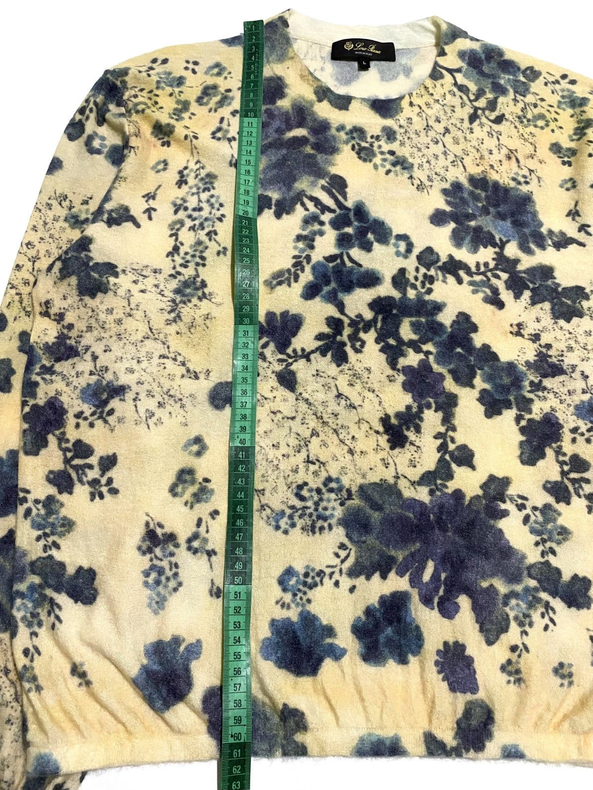 Loro Piana LORO PIANA BLUE EYES FLORAL CASHMERE SILK SWEATERS Size L / US 10 / IT 46 - 15 Thumbnail