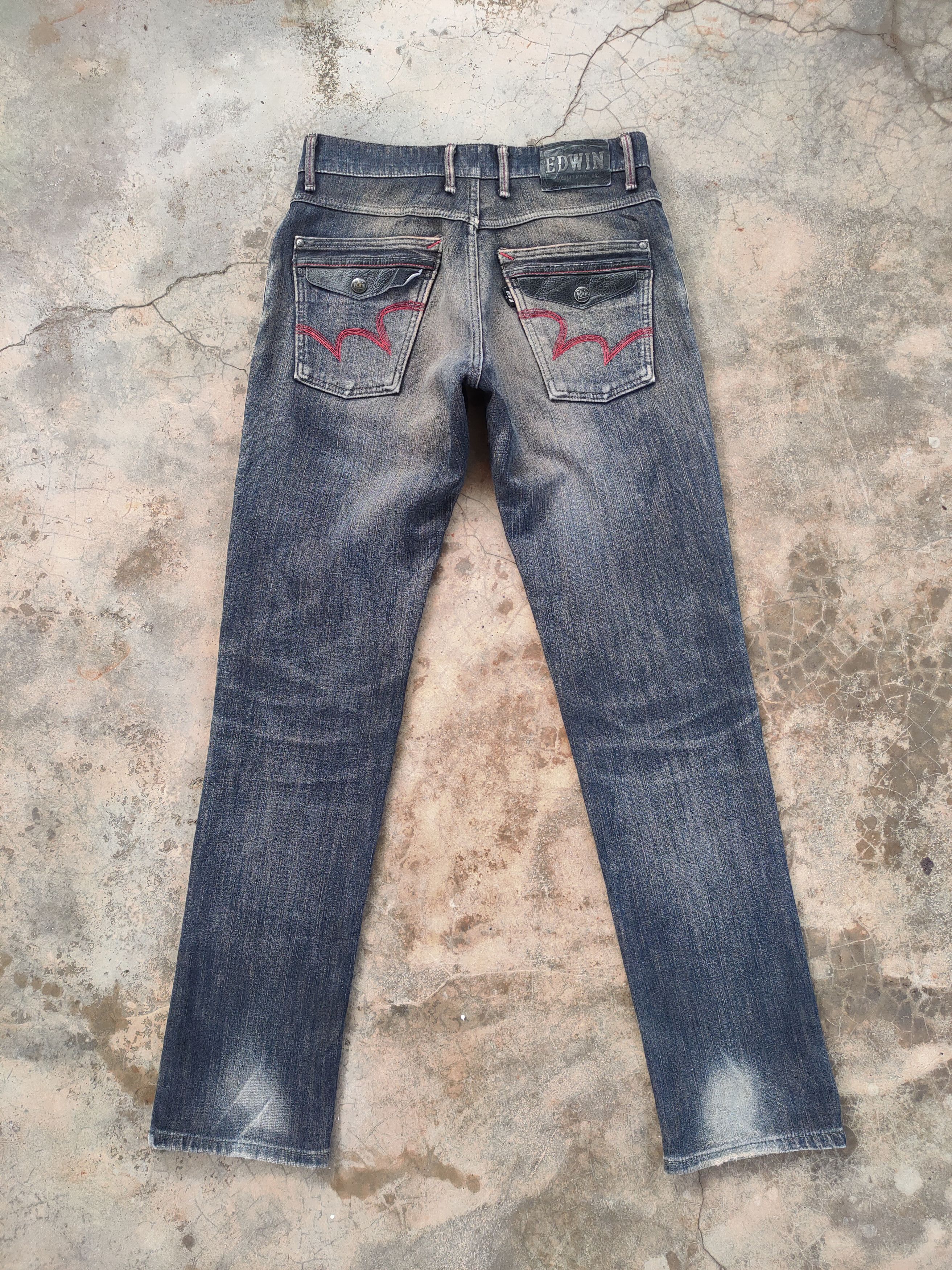 Edwin VINTAGE EDWIN FADED BLACK DISTRESSED JEANS PANTS Size US 29 - 1 Thumbnail
