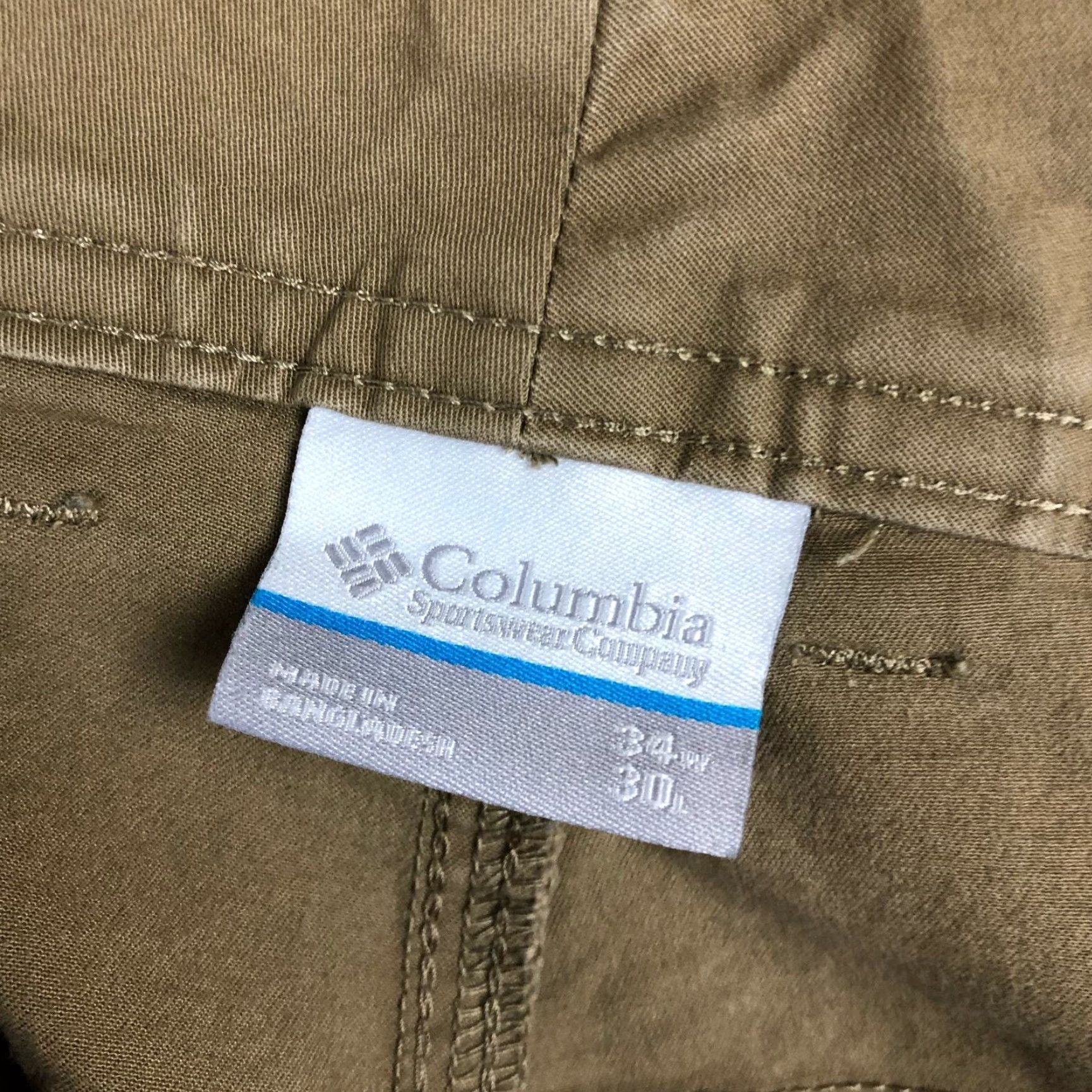 Vintage Columbia Mens Pants Brown Khakis Regular Fit Straight Leg Workwear 34x30 (34x27) Size US 34 / EU 50 - 4 Thumbnail