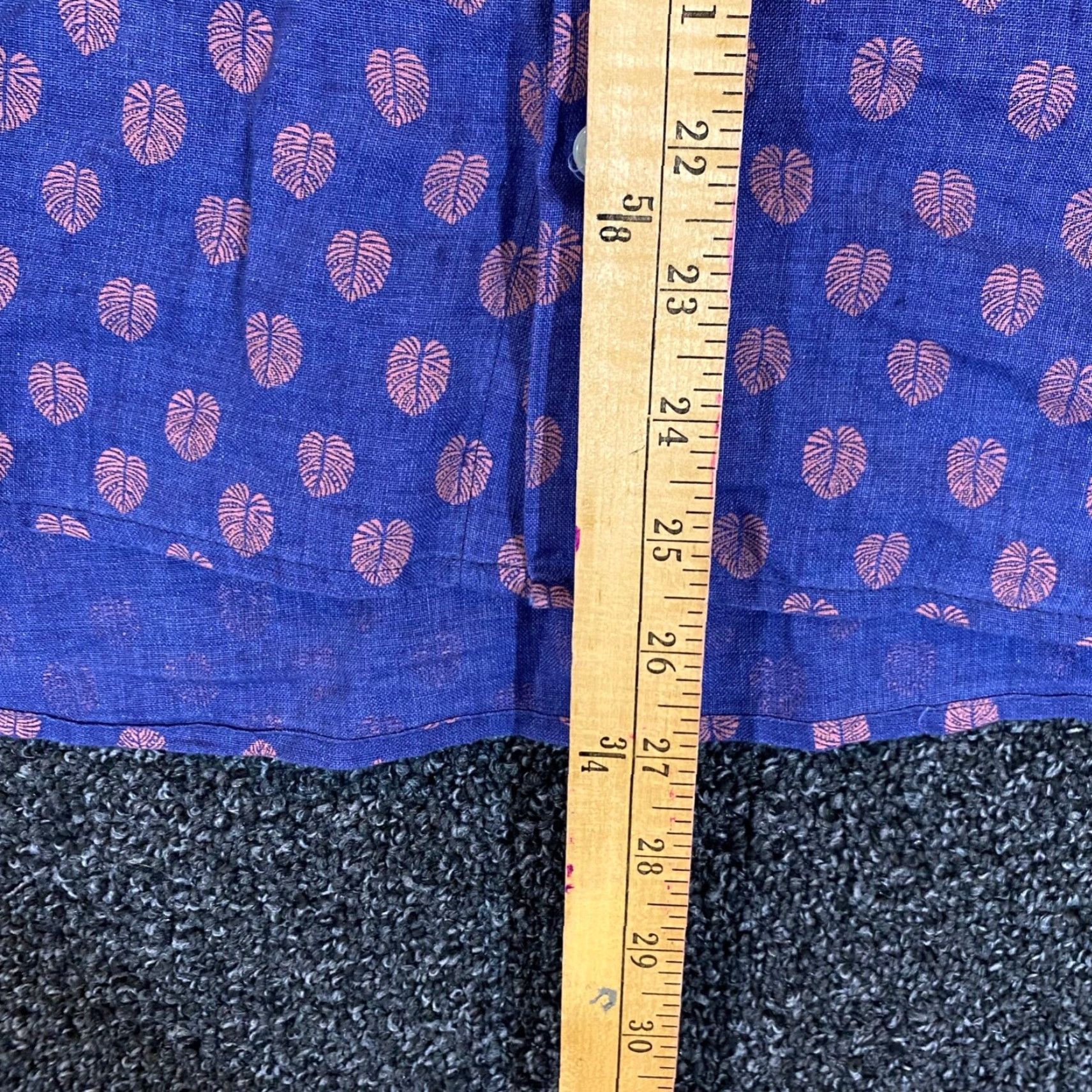 Peter Millar Peter Millar Shirt Mens XL Blue Fern Floral Linen Button-Up Outdoors S/S Size US XL / EU 56 / 4 - 3 Thumbnail