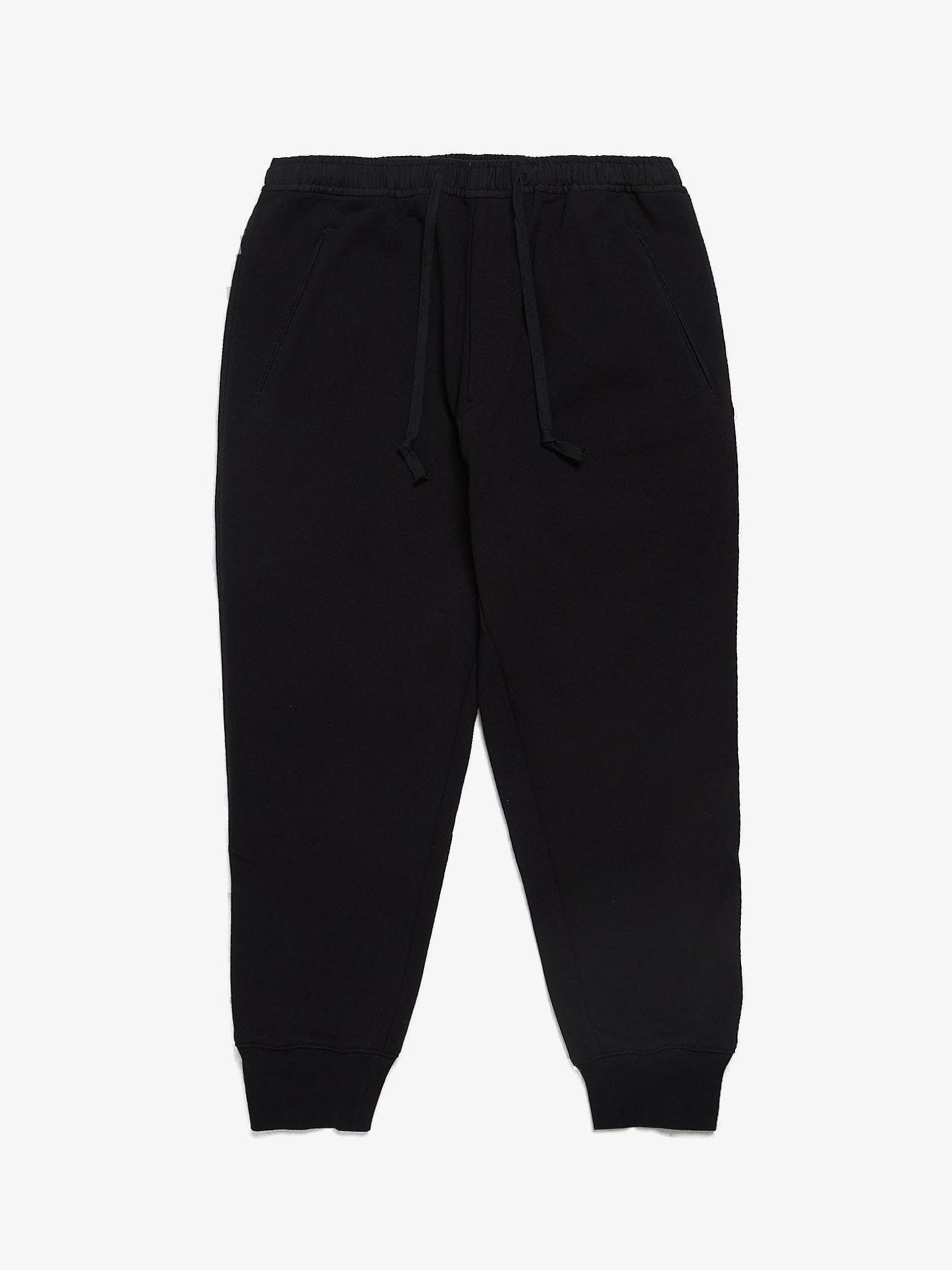 image of Ziggy Chen Aw19 Black Heavy Cotton Sweatpants, Men's (Size 36)