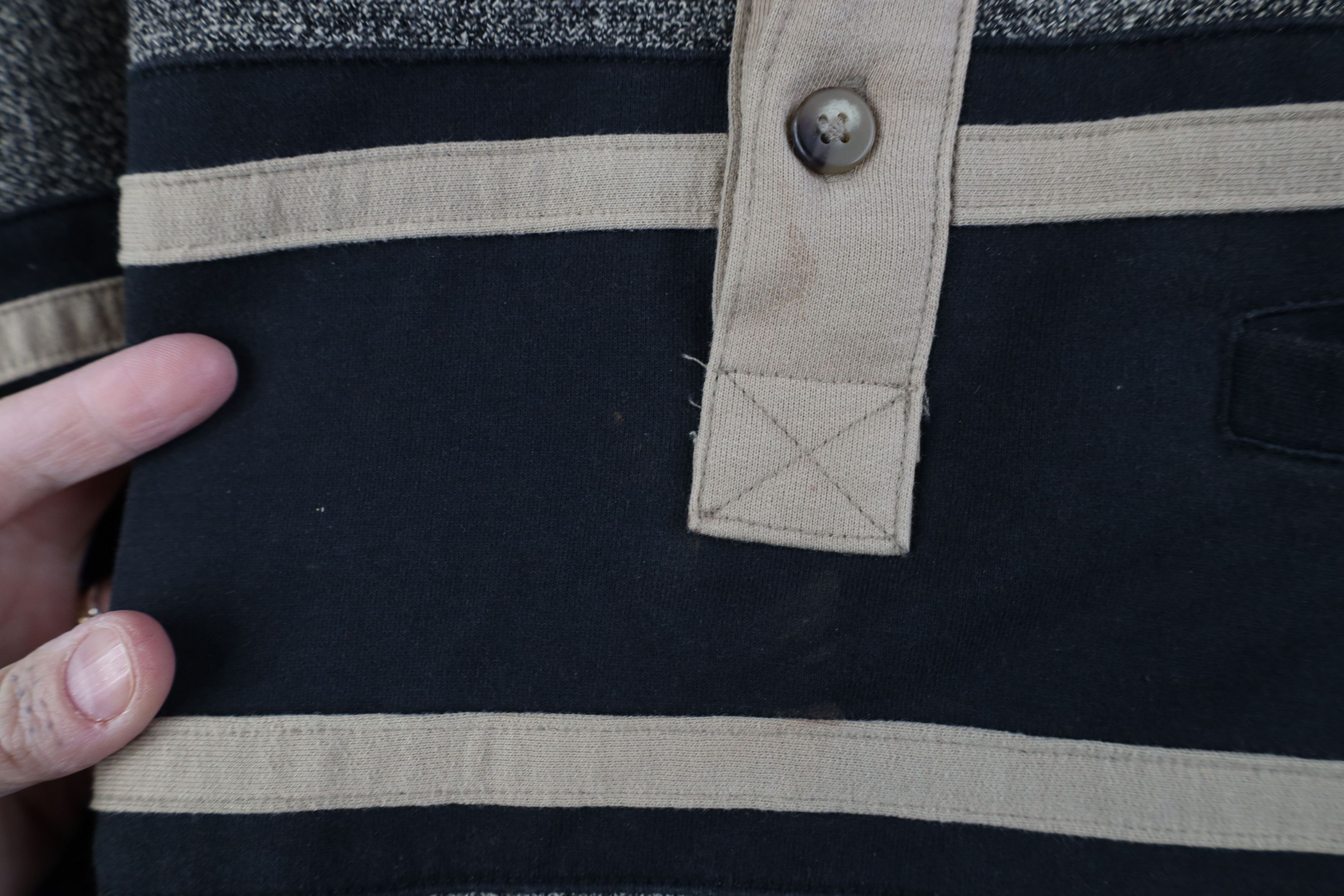 Vintage Vintage 90s Streetwear Striped Pullover Long Sleeve Polo Size US L / EU 52-54 / 3 - 4 Thumbnail
