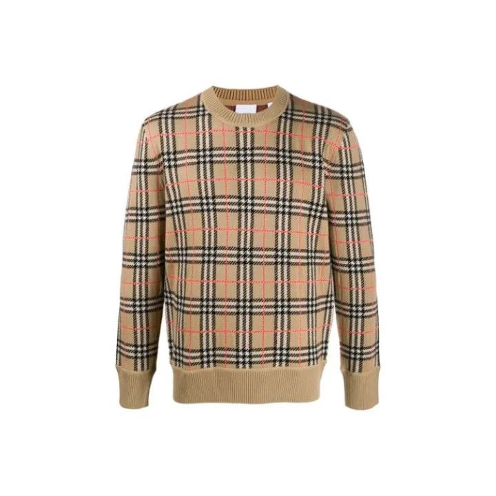 Burberry Burberry Classic Plaid Crew Neck Sweater Size US M / EU 48-50 / 2 - 1 Thumbnail