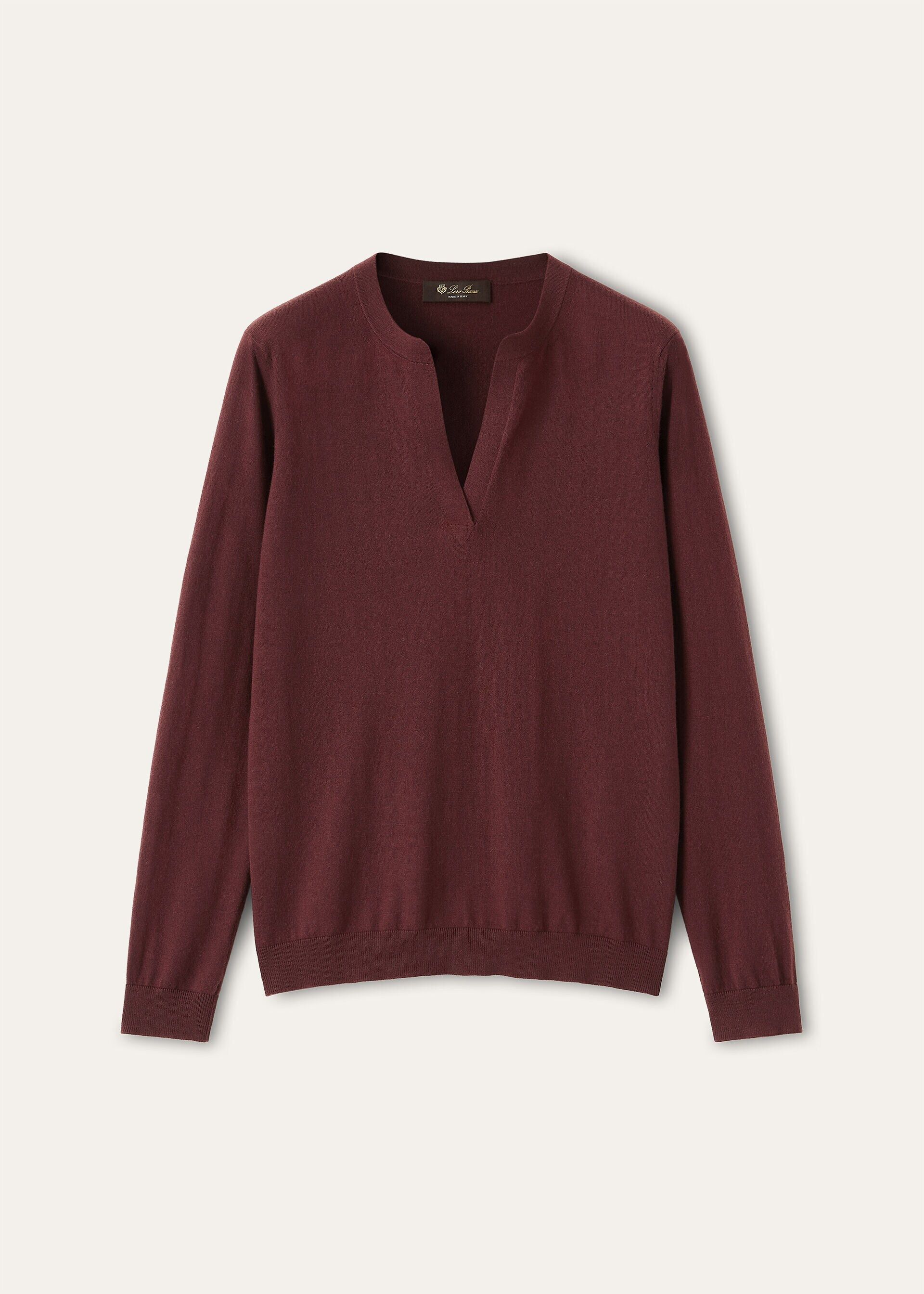 Loro Piana o1srvl11e0526 FAO5805 Piuma Sweater in Burgundy Size S / US 4 / IT 40 - 1 Thumbnail
