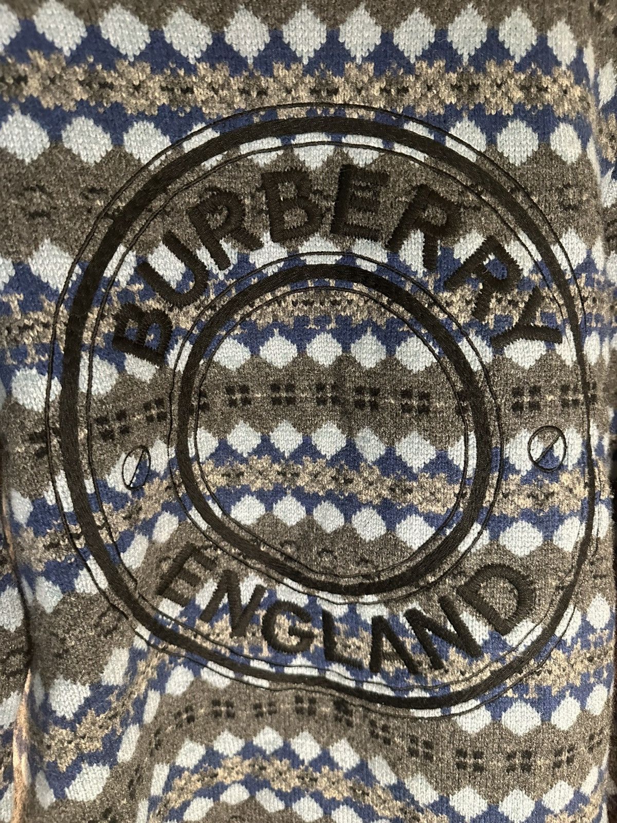 Burberry Burberry Fair Isle Wool Cashmere Logo Sweater M Size US M / EU 48-50 / 2 - 3 Thumbnail