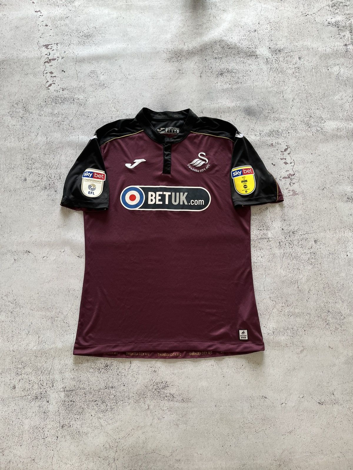 Joma SWANSEA CITY FC 2018/2019 AWAY SOCCER JERSEY FOOTBALL JOMA Size US L / EU 52-54 / 3 - 2 Thumbnail