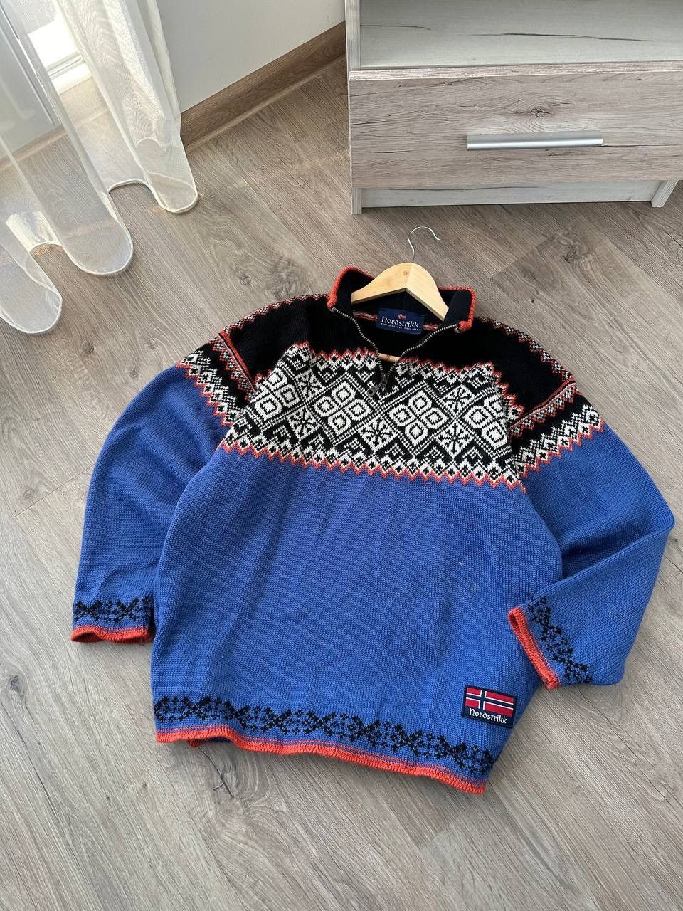 Vintage Vintage Nordstrikk Norway Wool Knit Blue Sweater Size US M / EU 48-50 / 2 - 4 Thumbnail