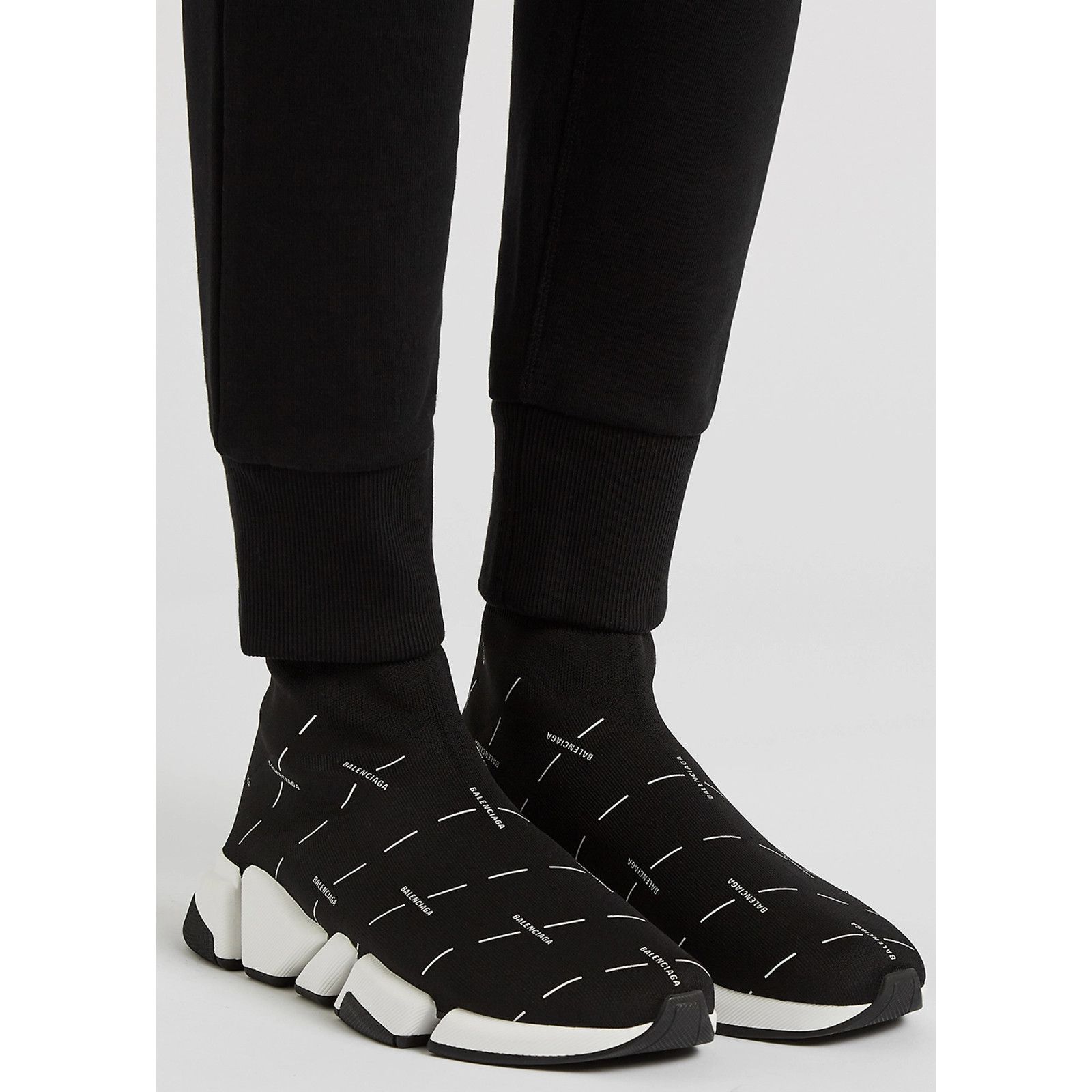 Balenciaga Mens Speed 2.0 Sock All Over Logo High Top Sneaker Size US 11 / EU 44 - 5 Thumbnail