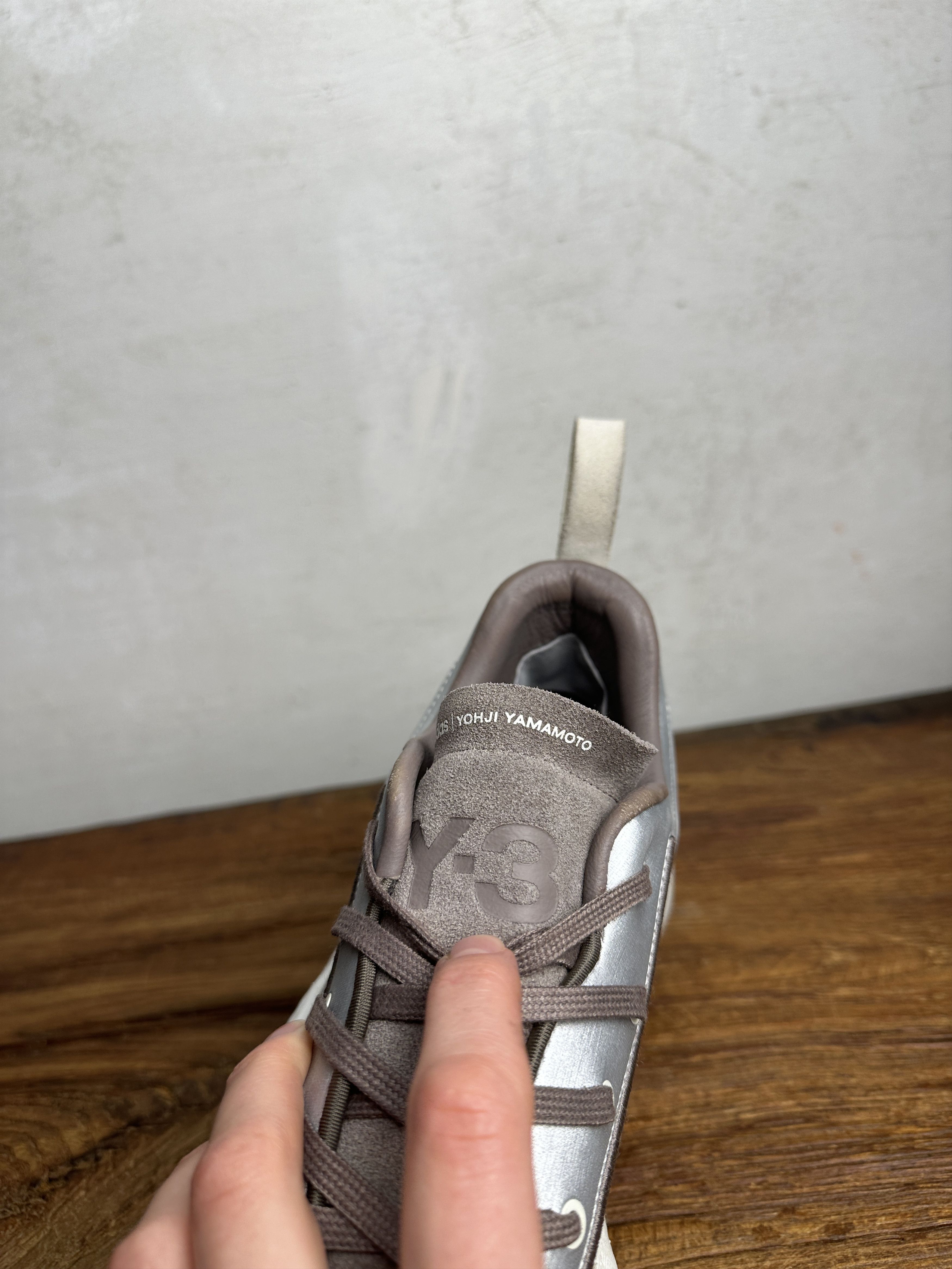Adidas Y-3 Orisan Silver Metallic Low-Top Sneakers Size US 10.5 / EU 43-44 - 11 Thumbnail