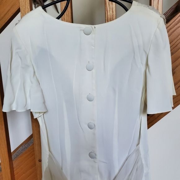 Designer Caren Desiree & Co. Ivory Embellished Event Short Slv Elegan Size M / US 6-8 / IT 42-44 - 9 Thumbnail