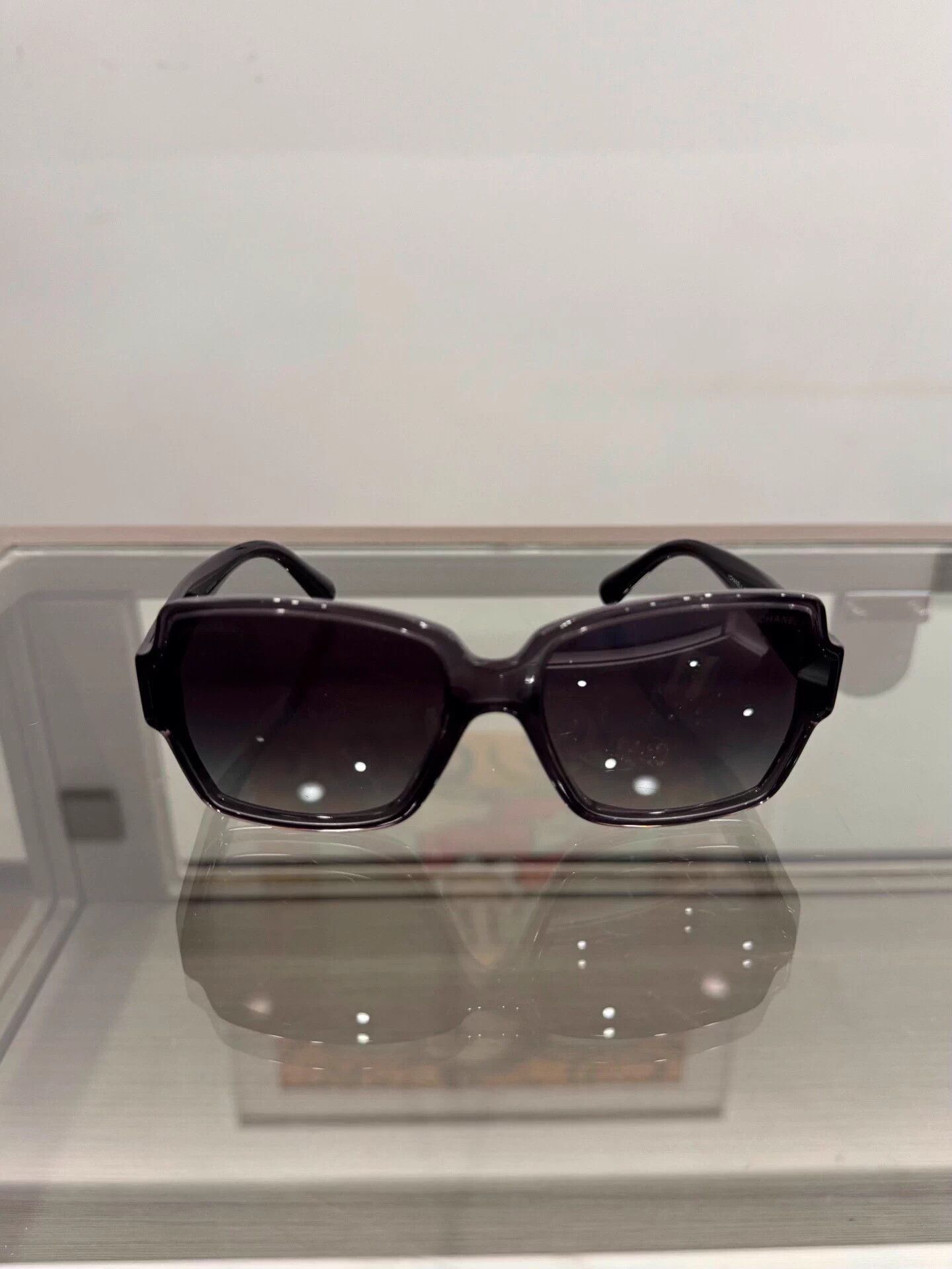 Chanel Chanel Silver CC Logo Black Sunglasses Size ONE SIZE - 2 Thumbnail