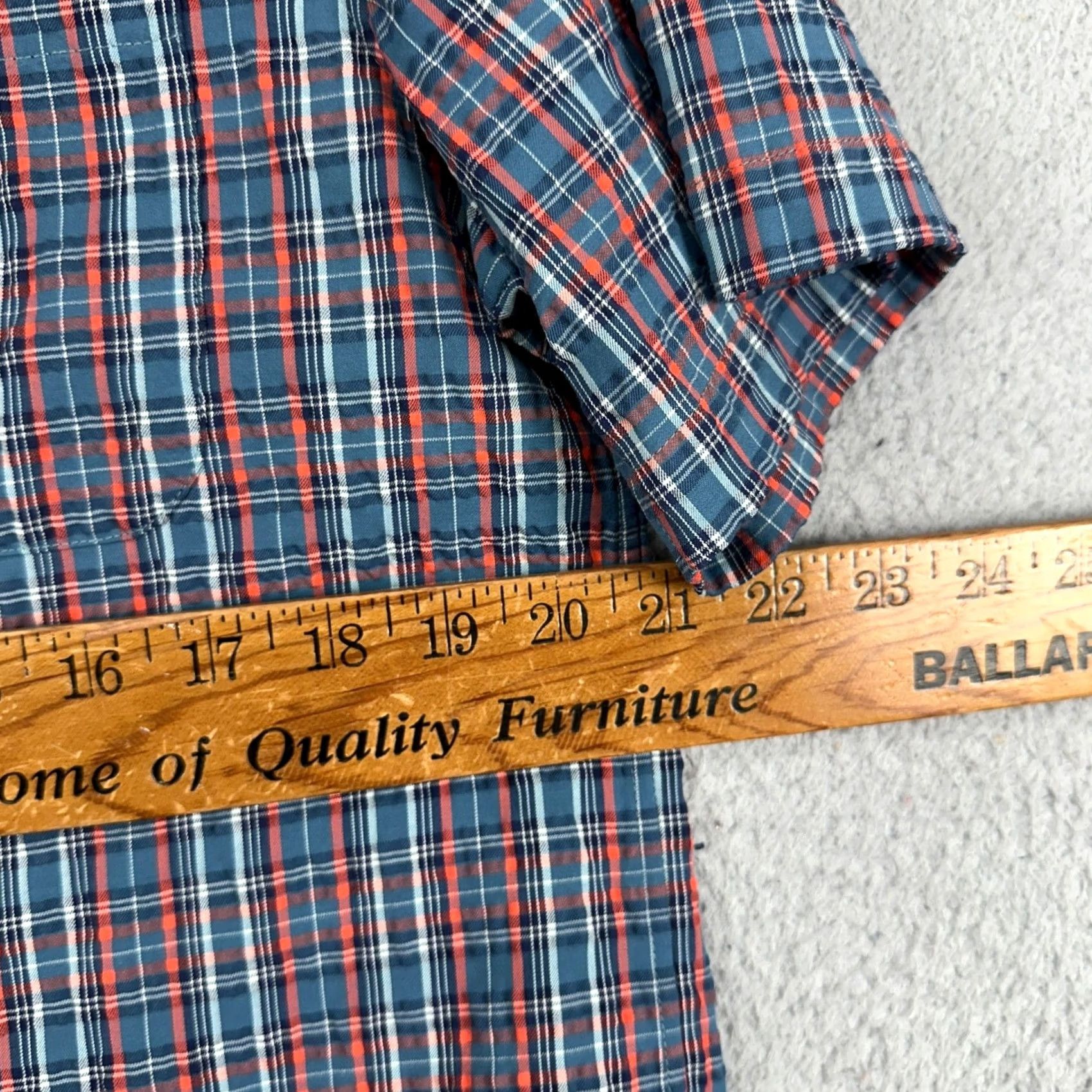 Vineyard Vines Vineyard Vines Men OTG Performance Shirt Medium Teal Orange Plaid Seersucker NEW Size US M / EU 48-50 / 2 - 5 Thumbnail