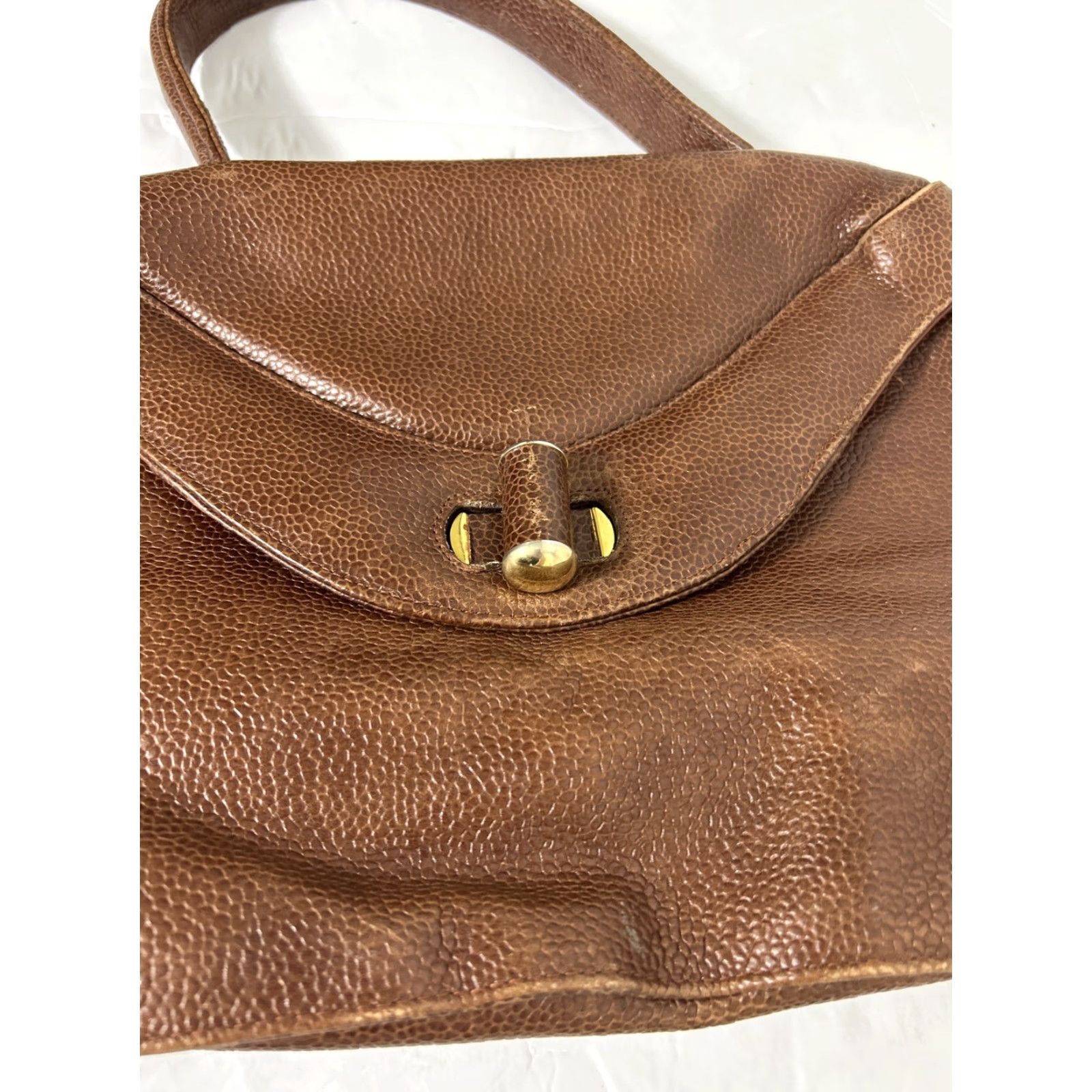 Vintage VINTAGE Susan Gail Bellido Leather Handbag Top Handle Bag Single Strap Turn Lock Brown 11x9x5 Womens Ladies Bag Accessories Size ONE SIZE - 3 Thumbnail