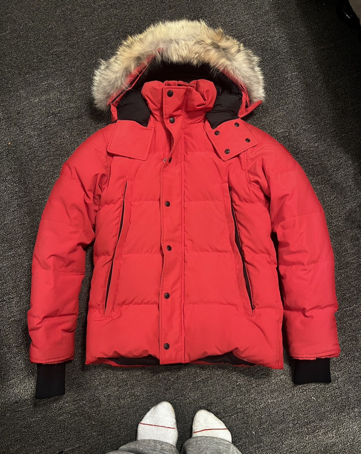 Canada Goose Canada Goose Macmillan Parka Fur Hooded Coat in Red Grailed