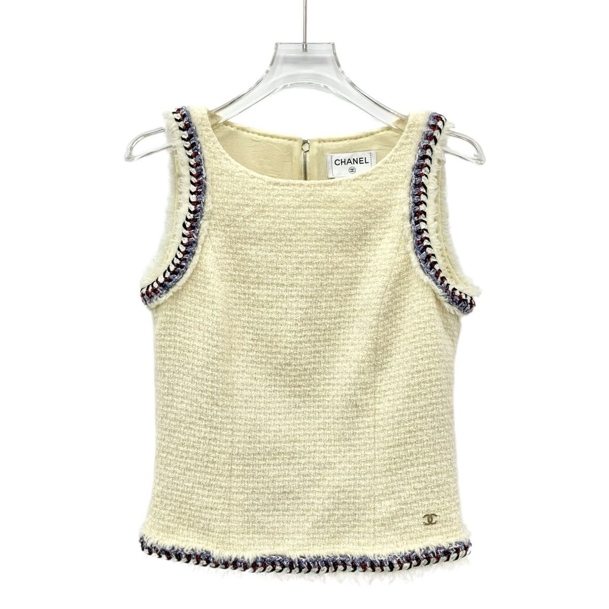 Chanel Chanel Sleeveless Tweed Knit Vest K26WX Size XS / US 0-2 / IT 36-38 - 1 Thumbnail
